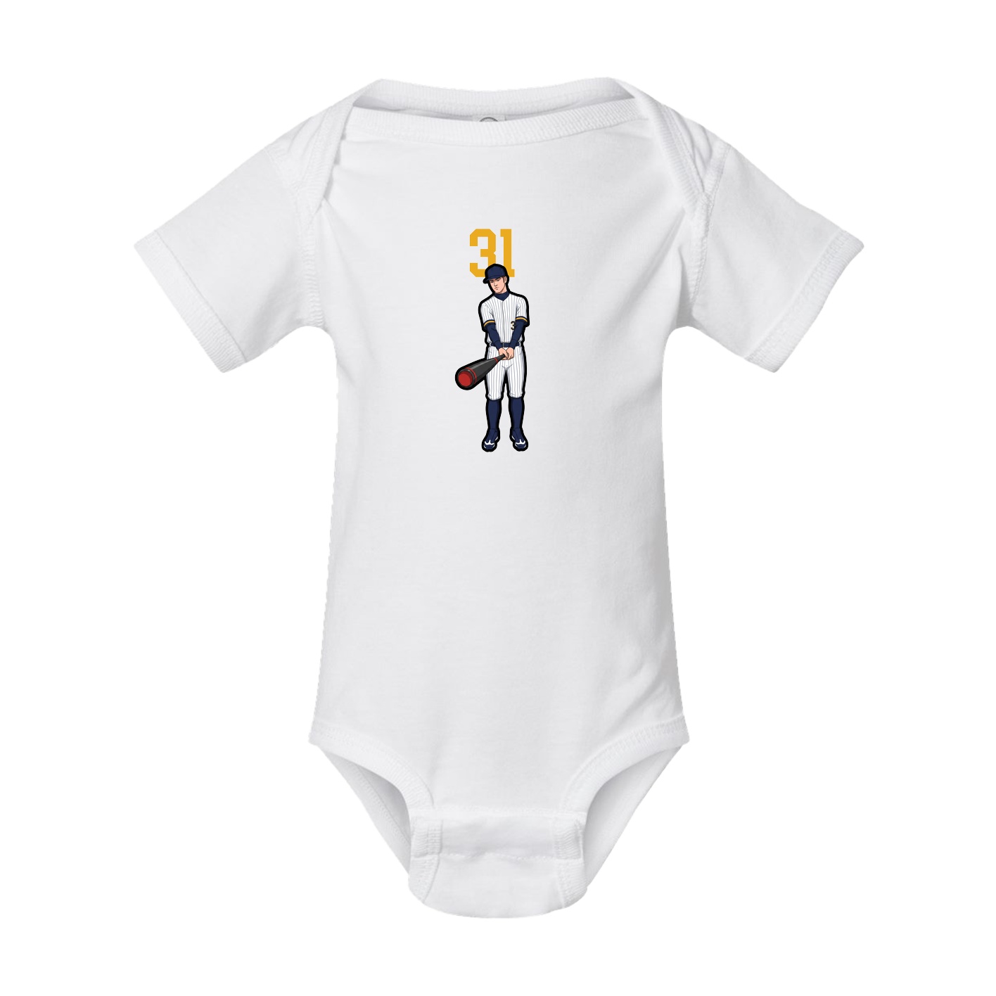 Baby Onesie — Number Top in White