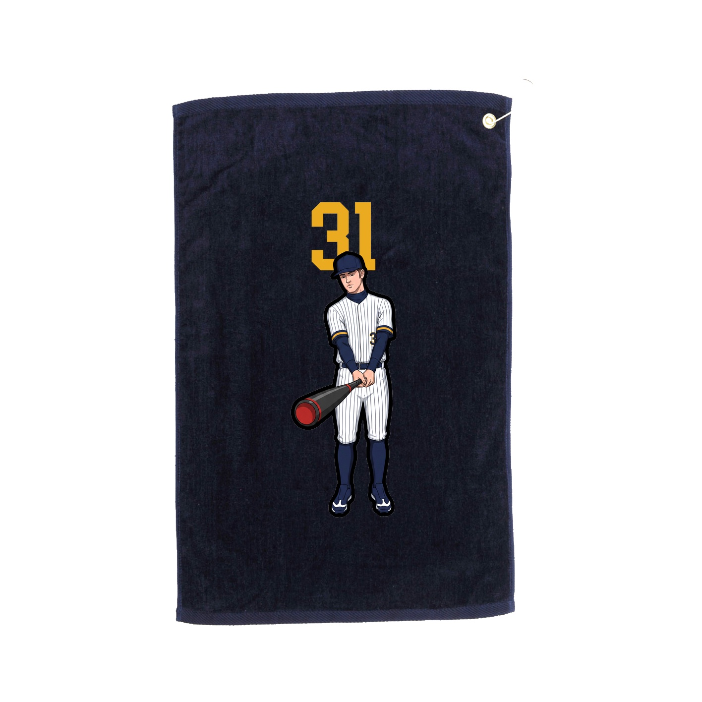 Golf Towel — Number Top in Navy