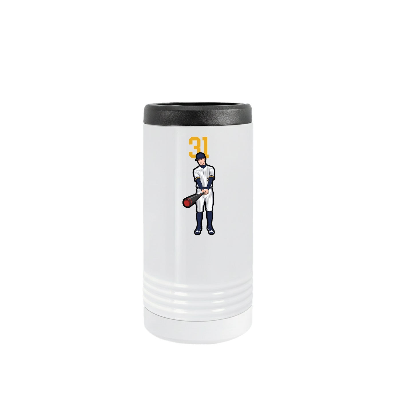Slim Beverage Holder — Number Top in White