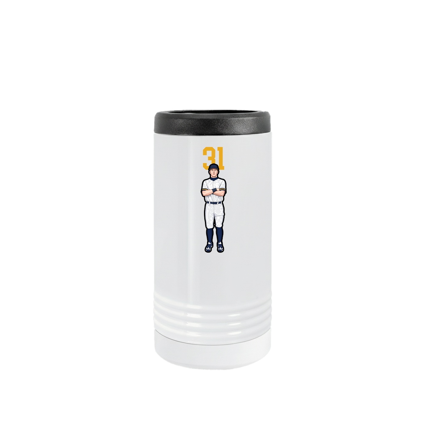 Slim Beverage Holder — Number Top in White