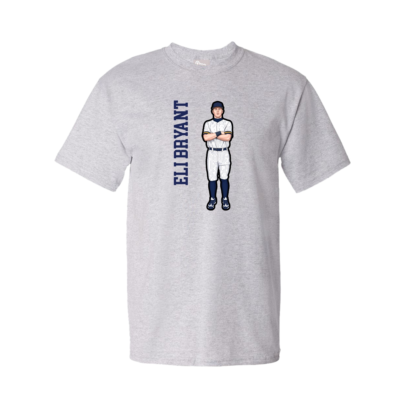 Tee — Name Vertical in Grey
