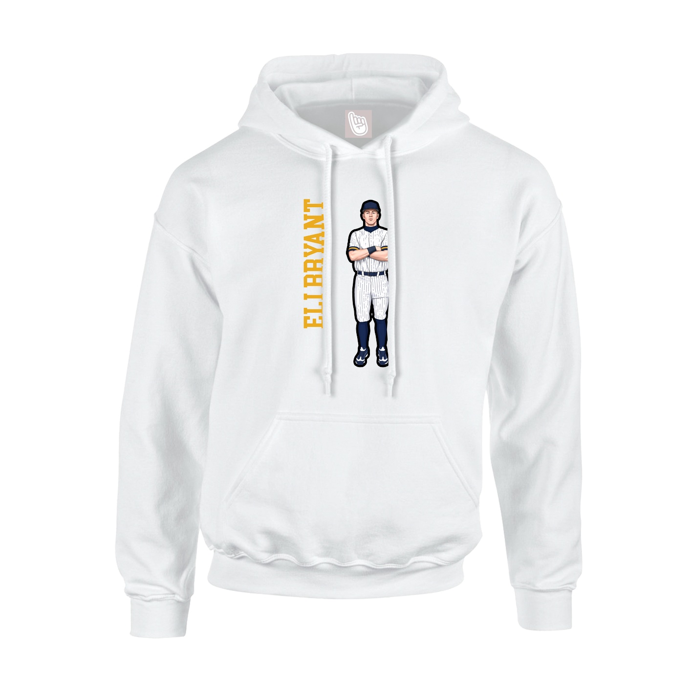 Hoodie — Name Vertical in White