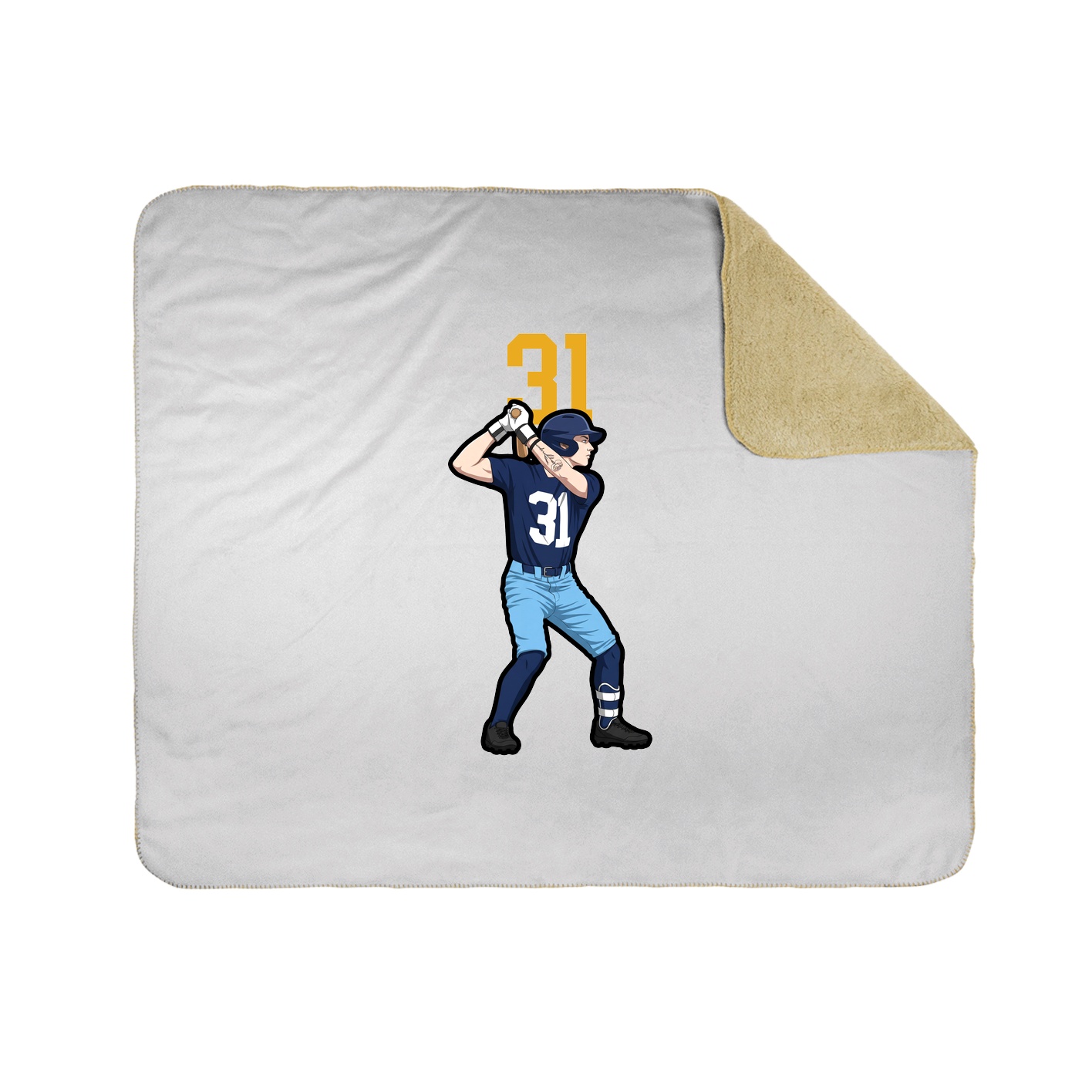 Throw Blanket — Number Top in White