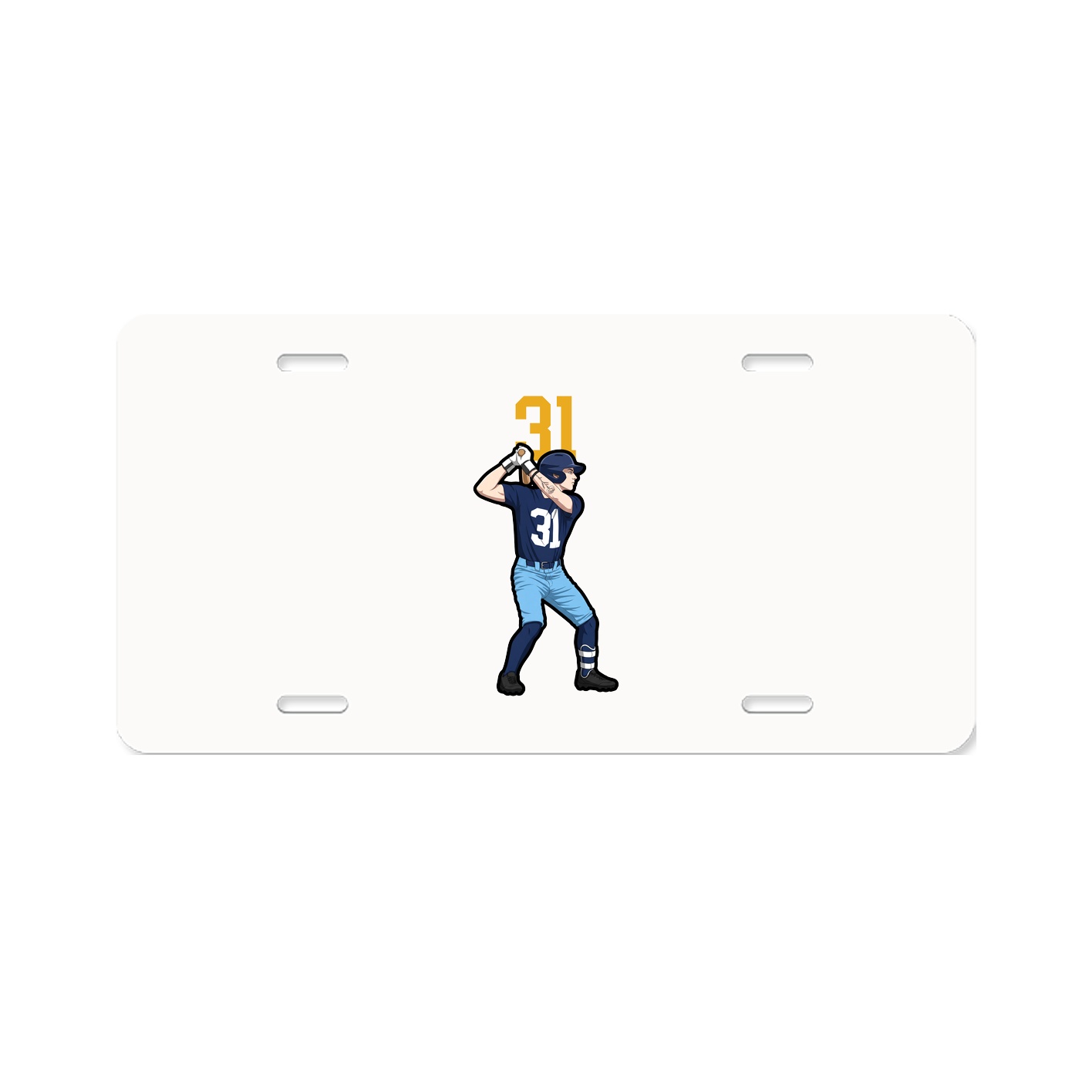 License Plate — Number Top in Classic