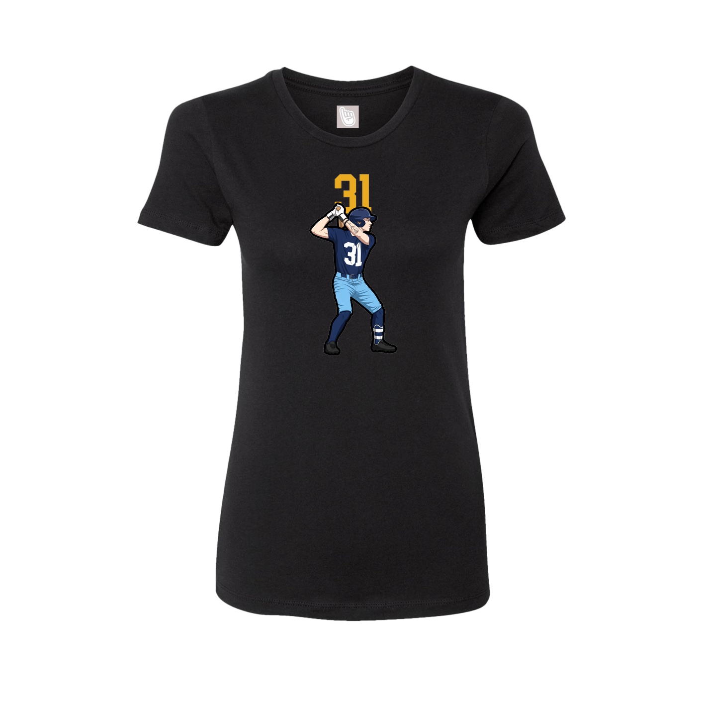 Womens Tee — Number Top in Black