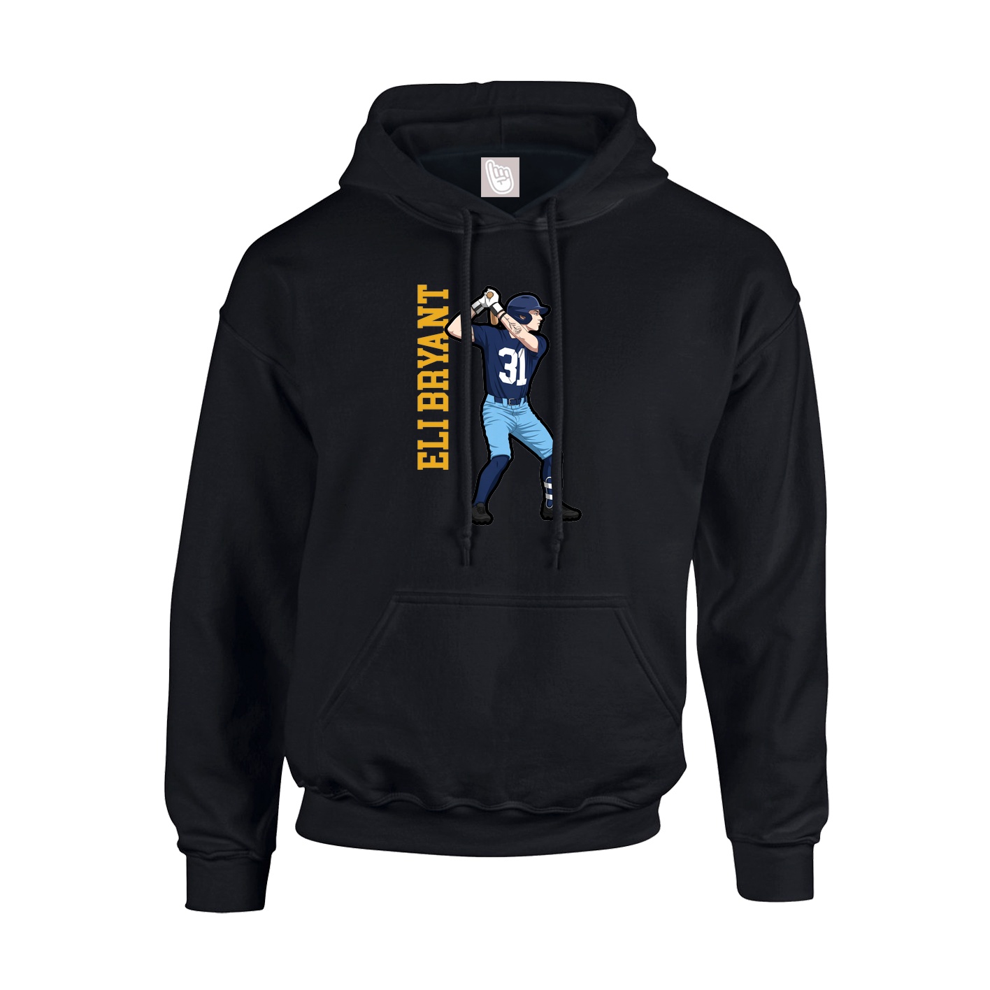 Youth Hoodie — Name Vertical in Black