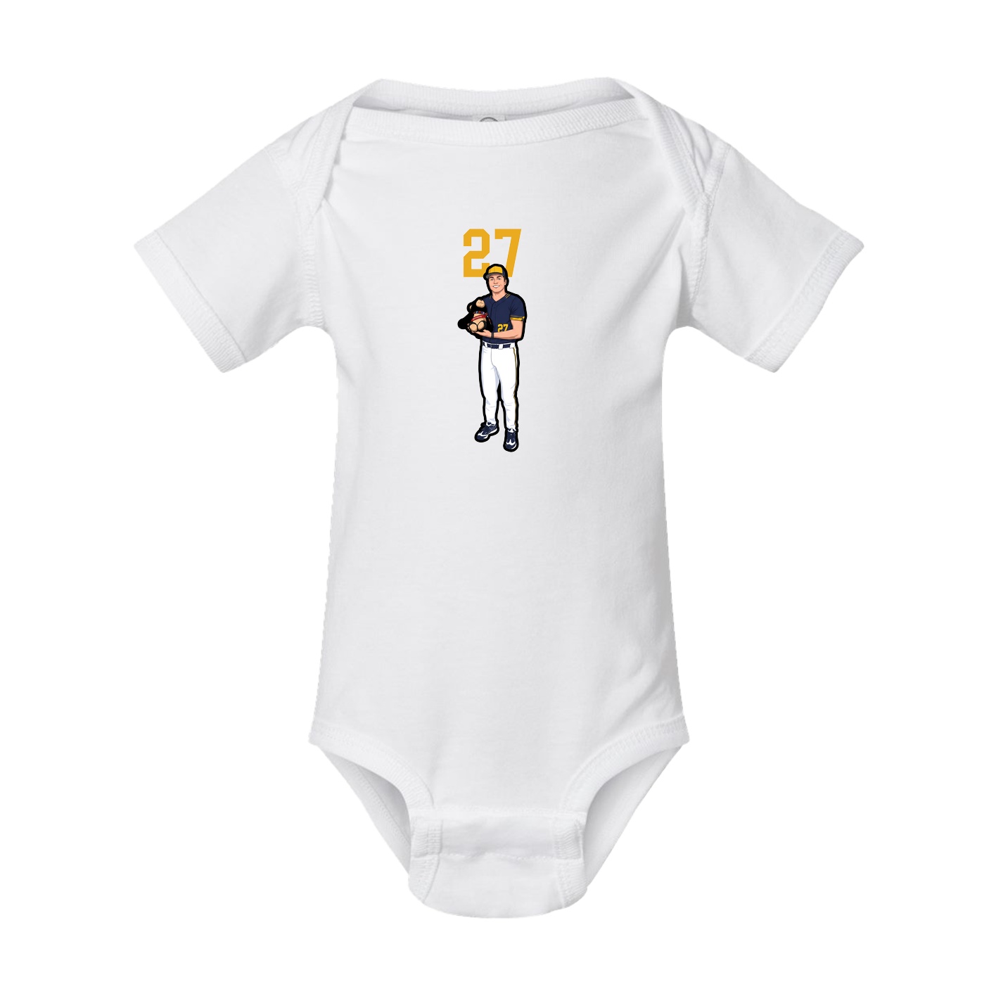 Baby Onesie — Number Top in White