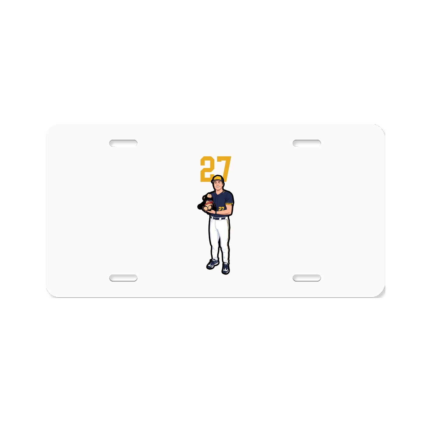 License Plate — Number Top in Classic
