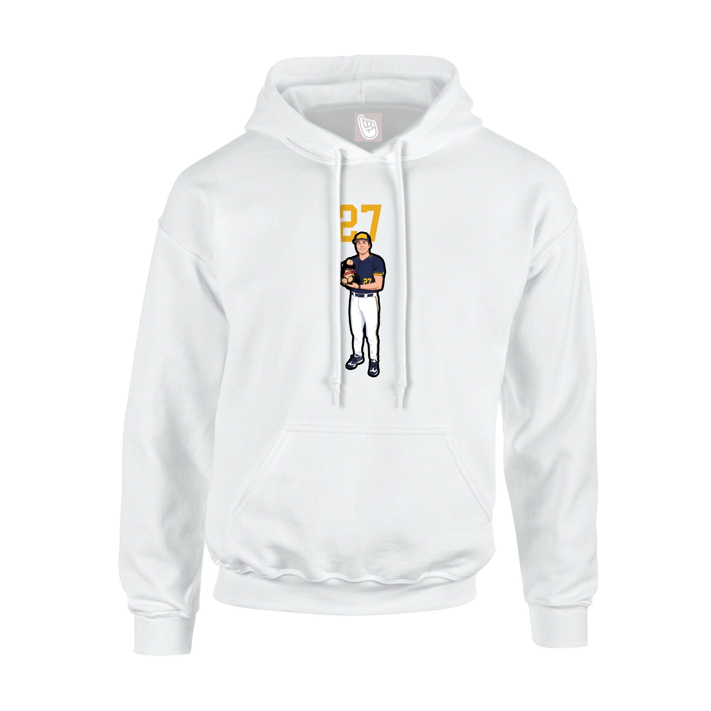 Hoodie — Number Top in White