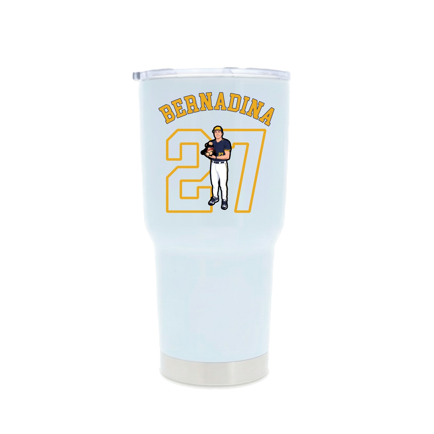 30oz Stainless Steel Tumbler — Shirsey Arch in White