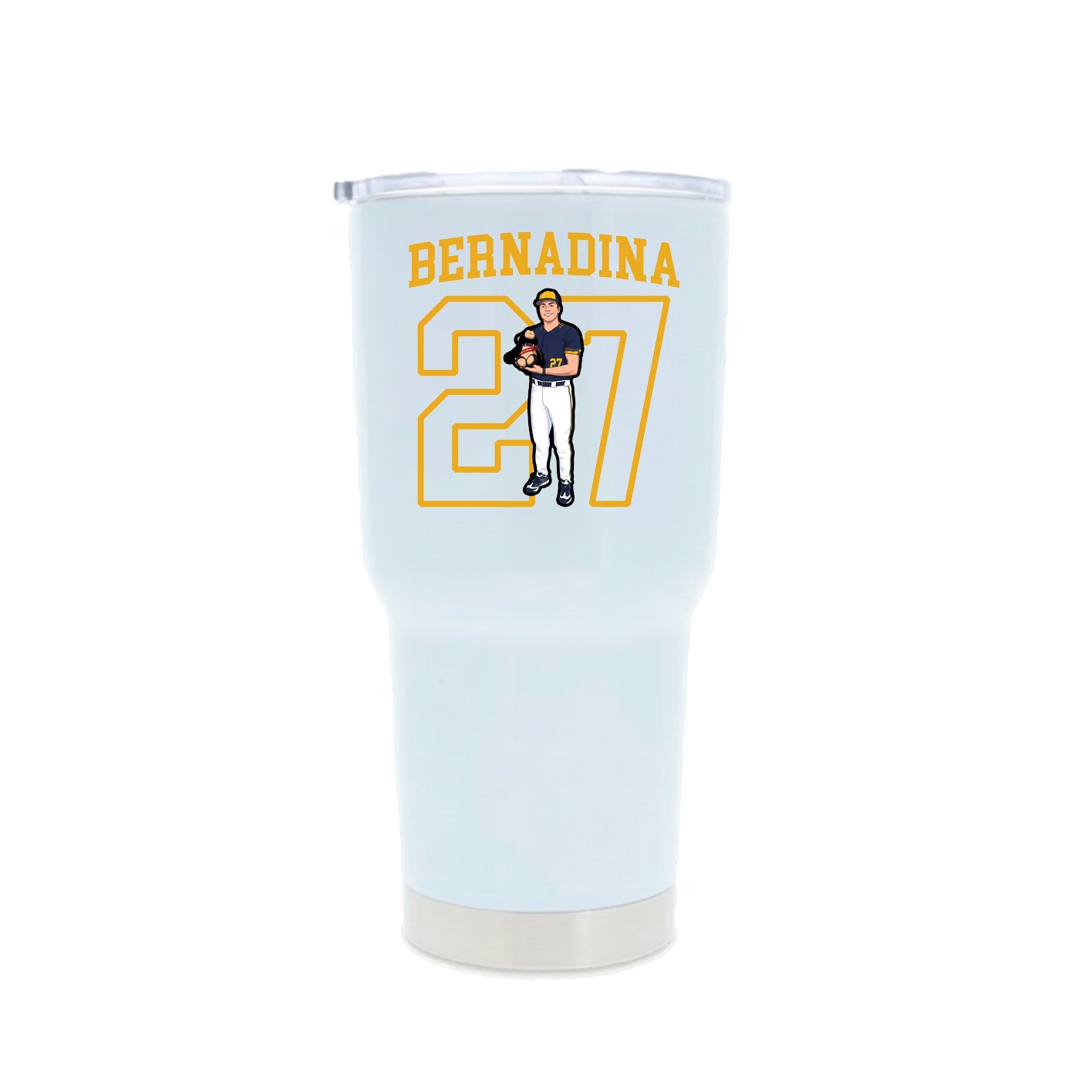 30oz Stainless Steel Tumbler — Shirsey in White