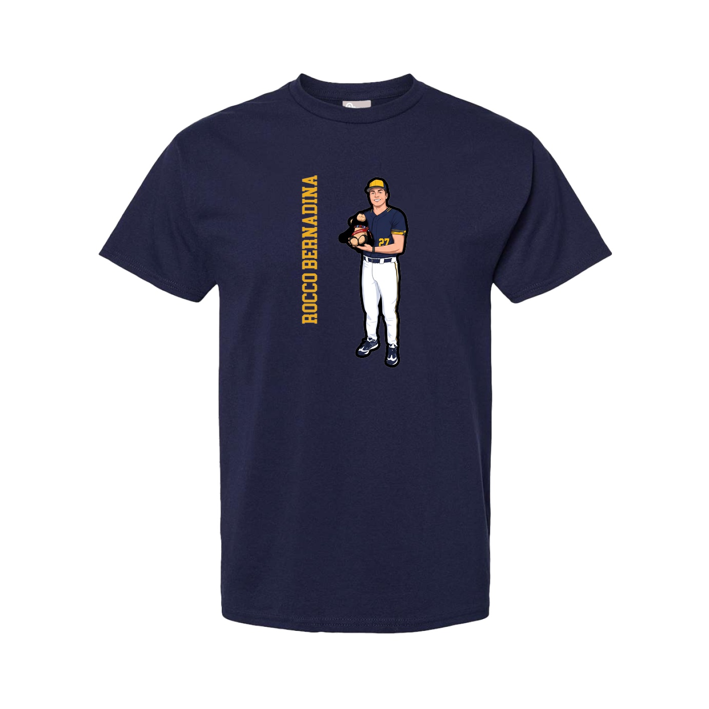 Youth Tee — Name Vertical in Navy