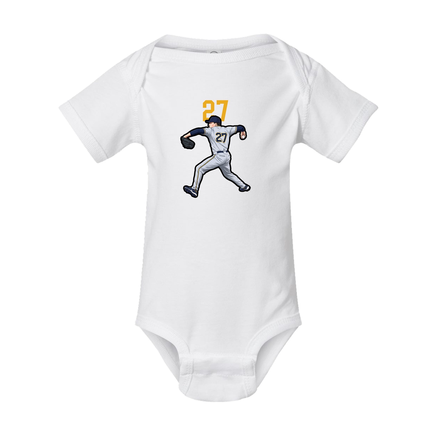 Baby Onesie — Number Top in White