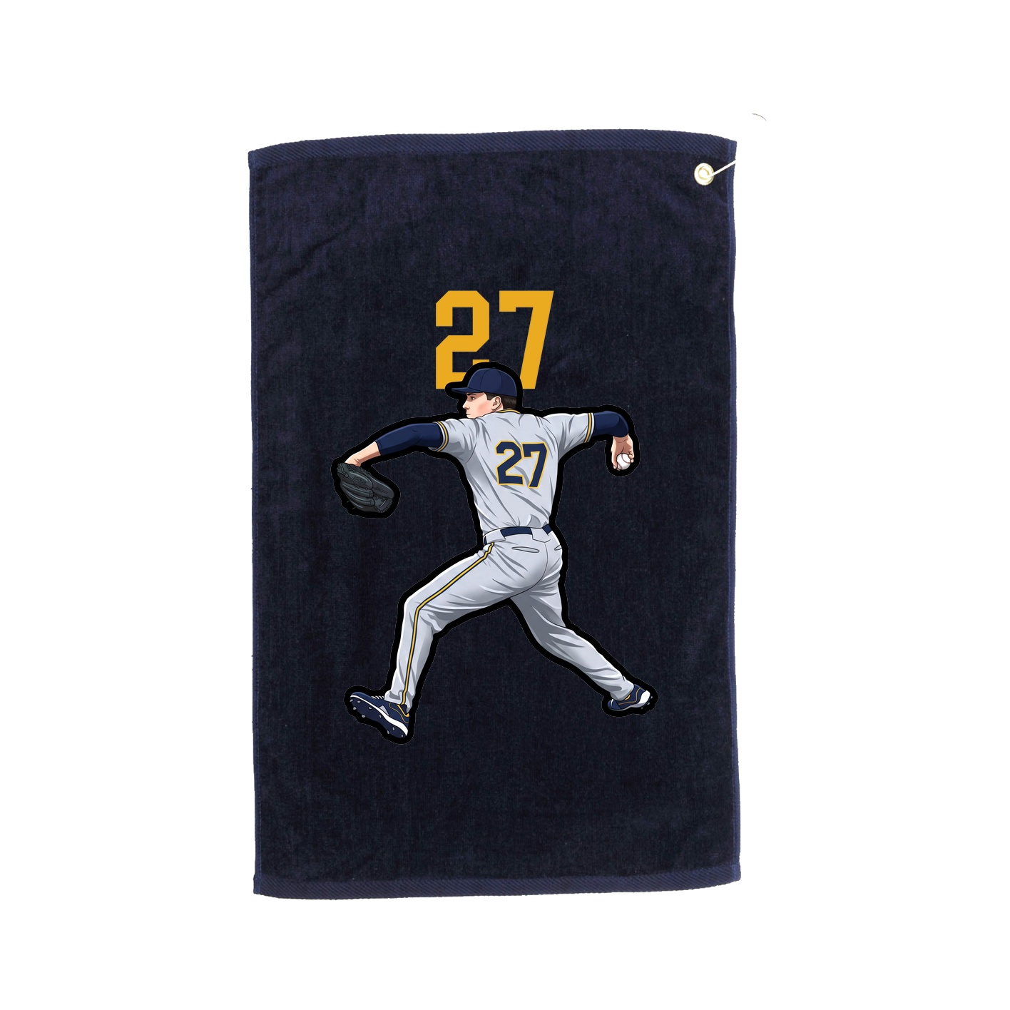 Golf Towel — Number Top in Navy
