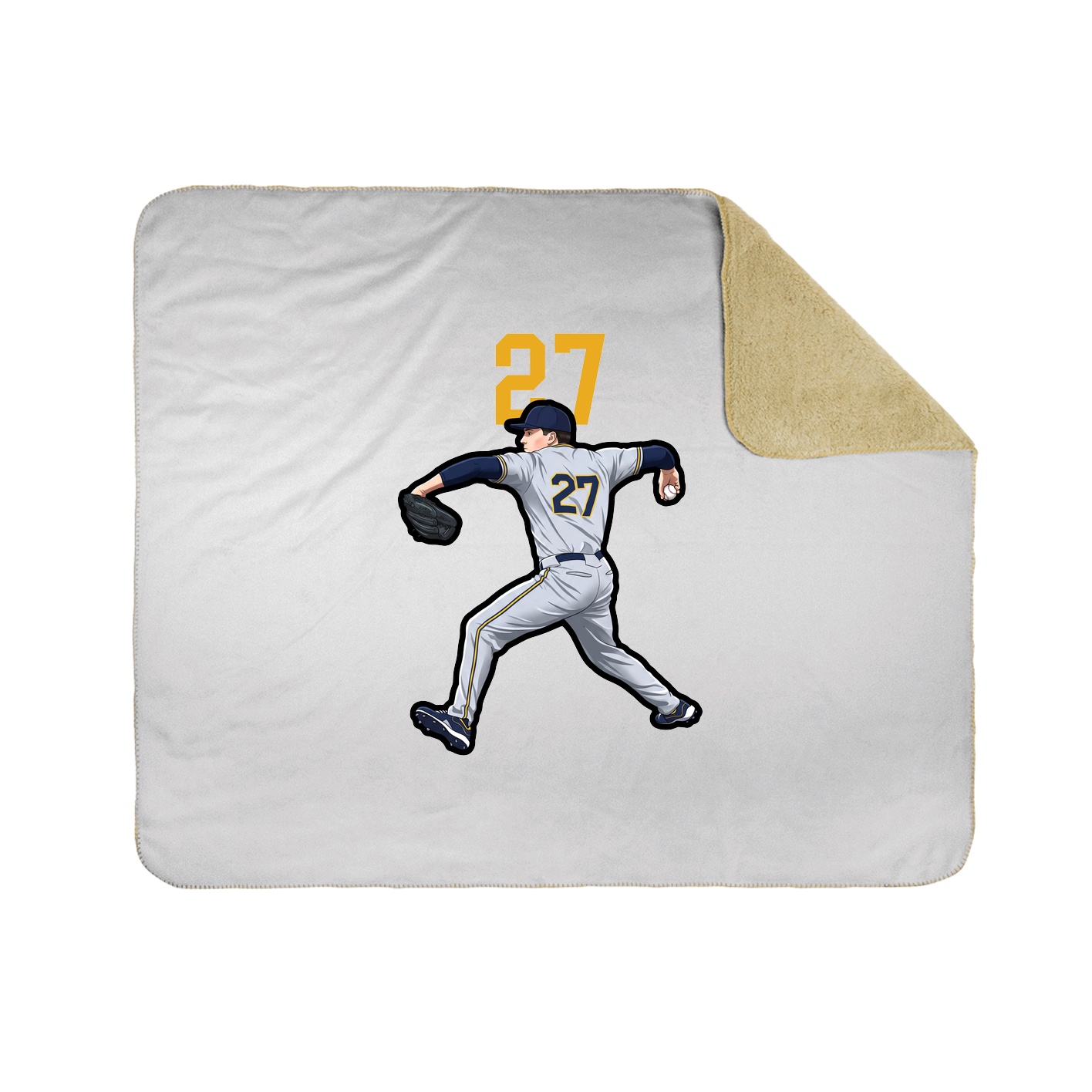 Throw Blanket — Number Top in White