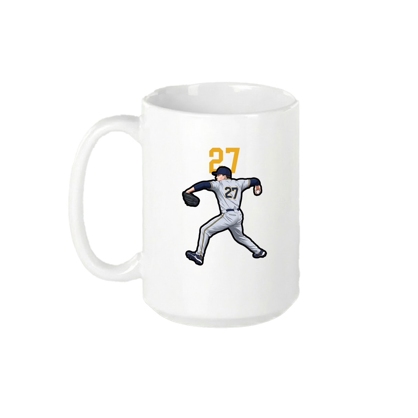 15oz Coffee Mug — Number Top in White