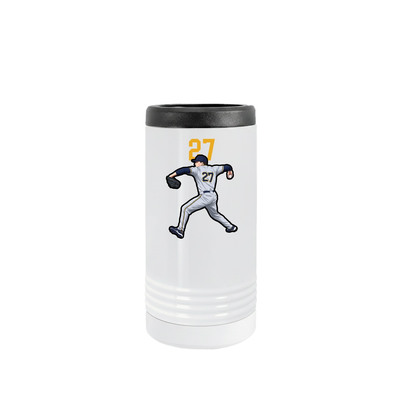 Slim Beverage Holder — Number Top in White
