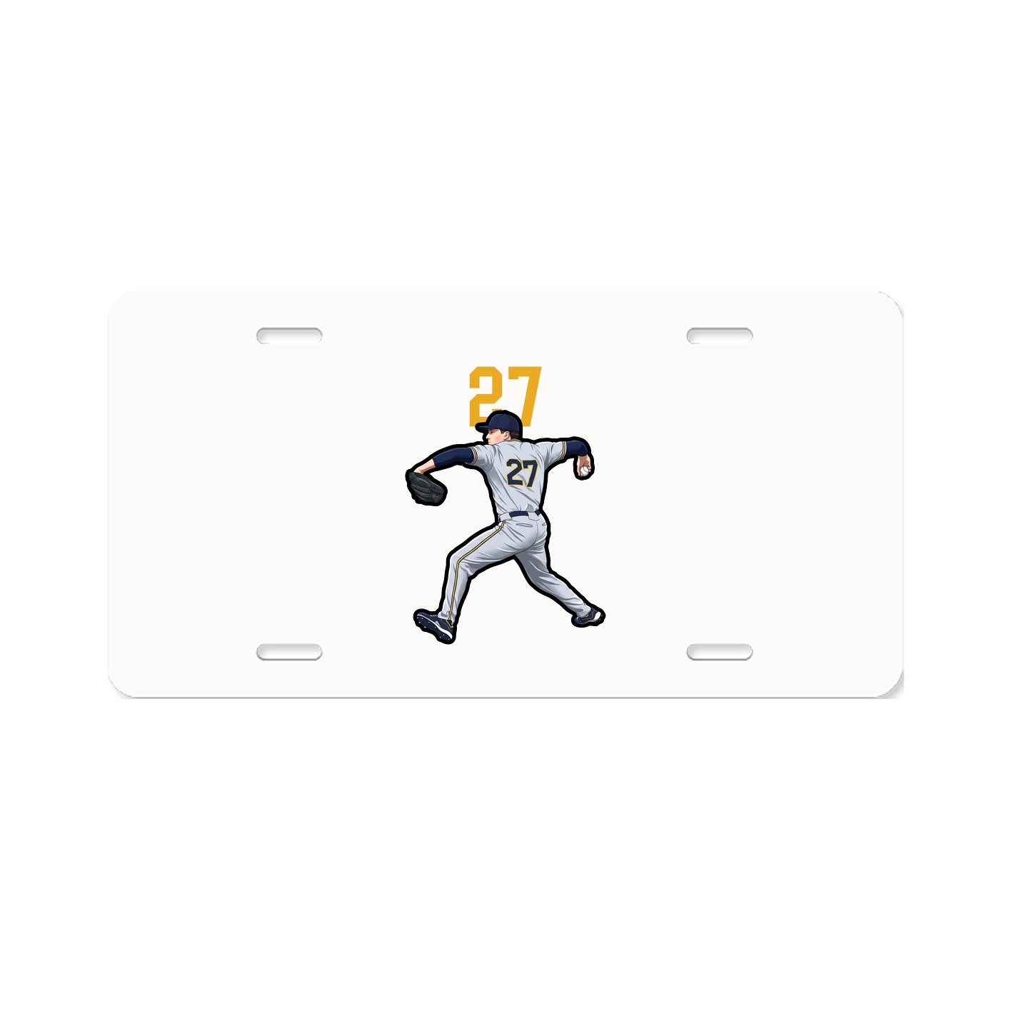 License Plate — Number Top in Classic