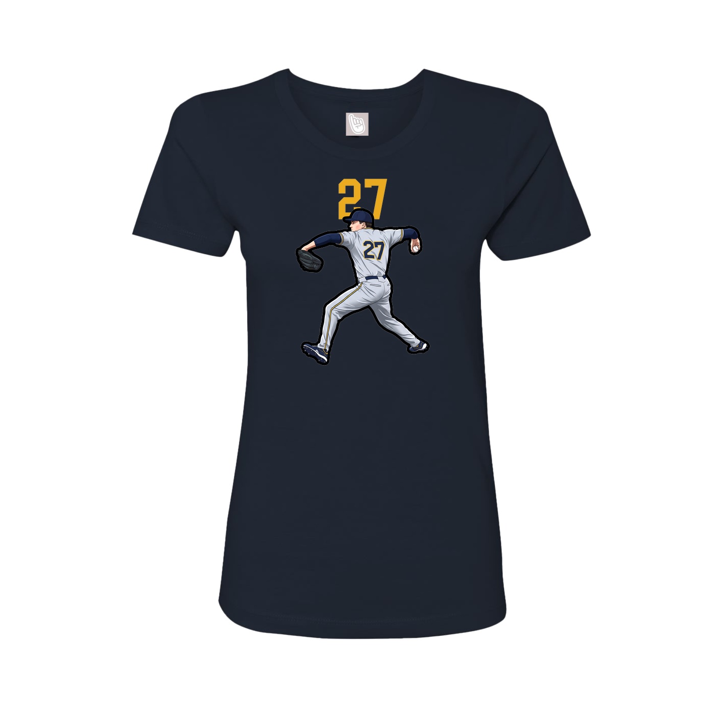 Womens Tee — Number Top in Navy