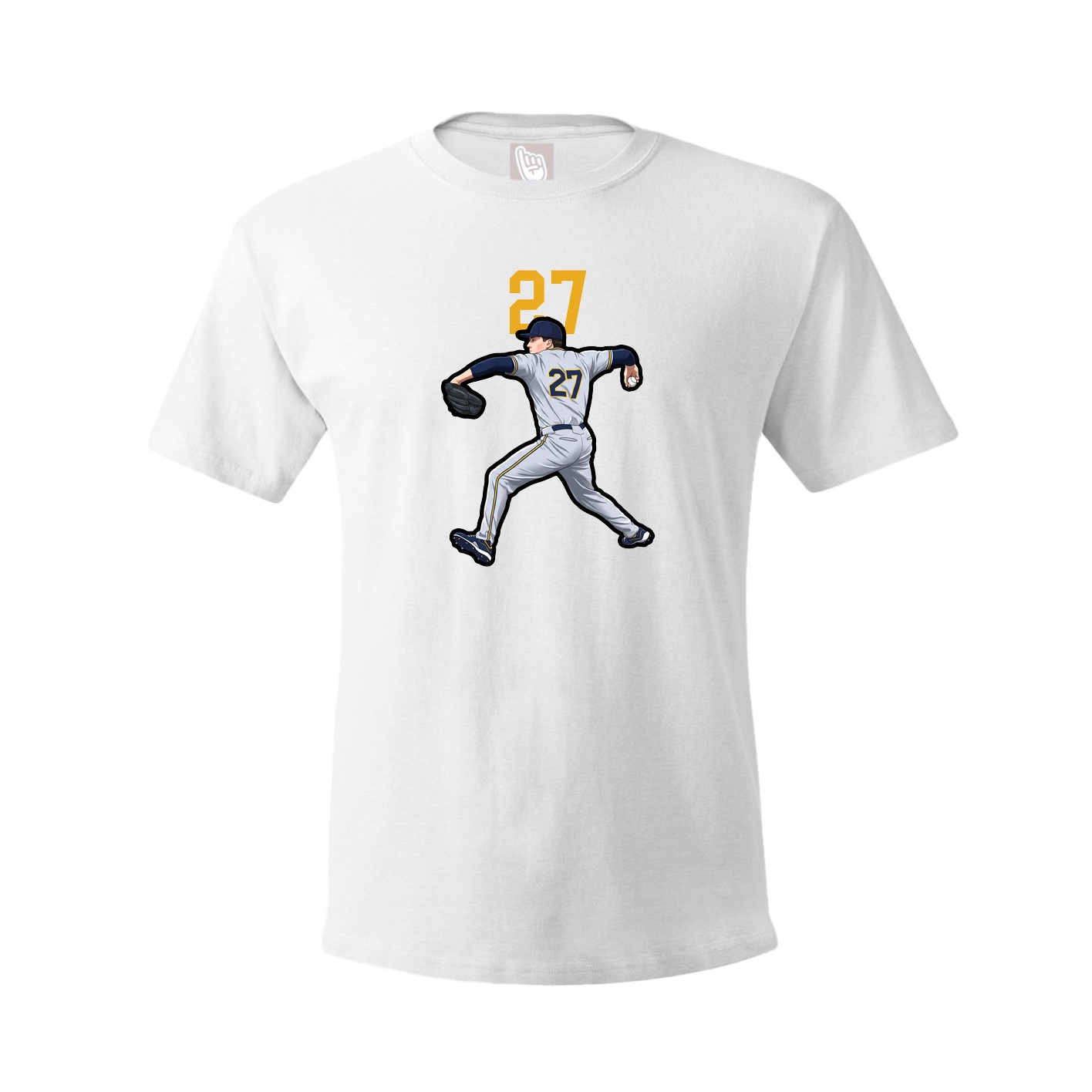 Youth Tee — Number Top in White