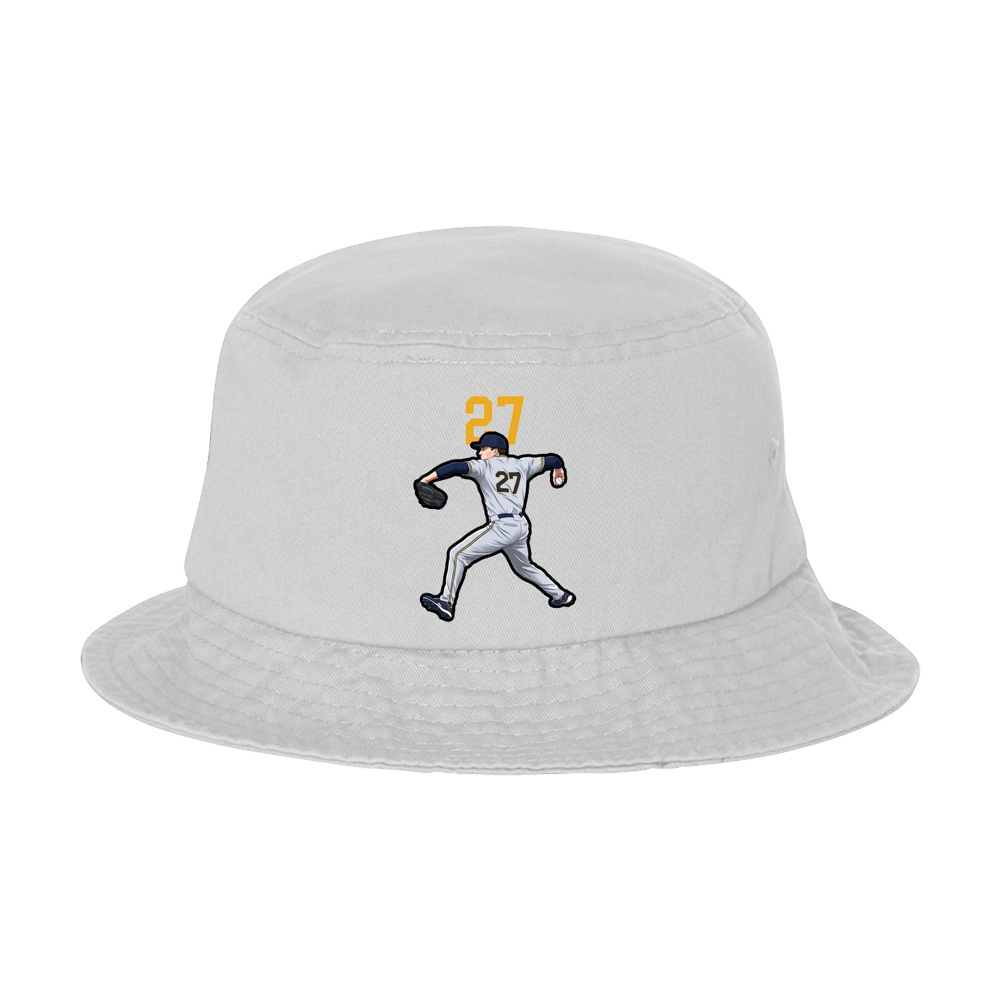 Bucket Cap — Number Top in White