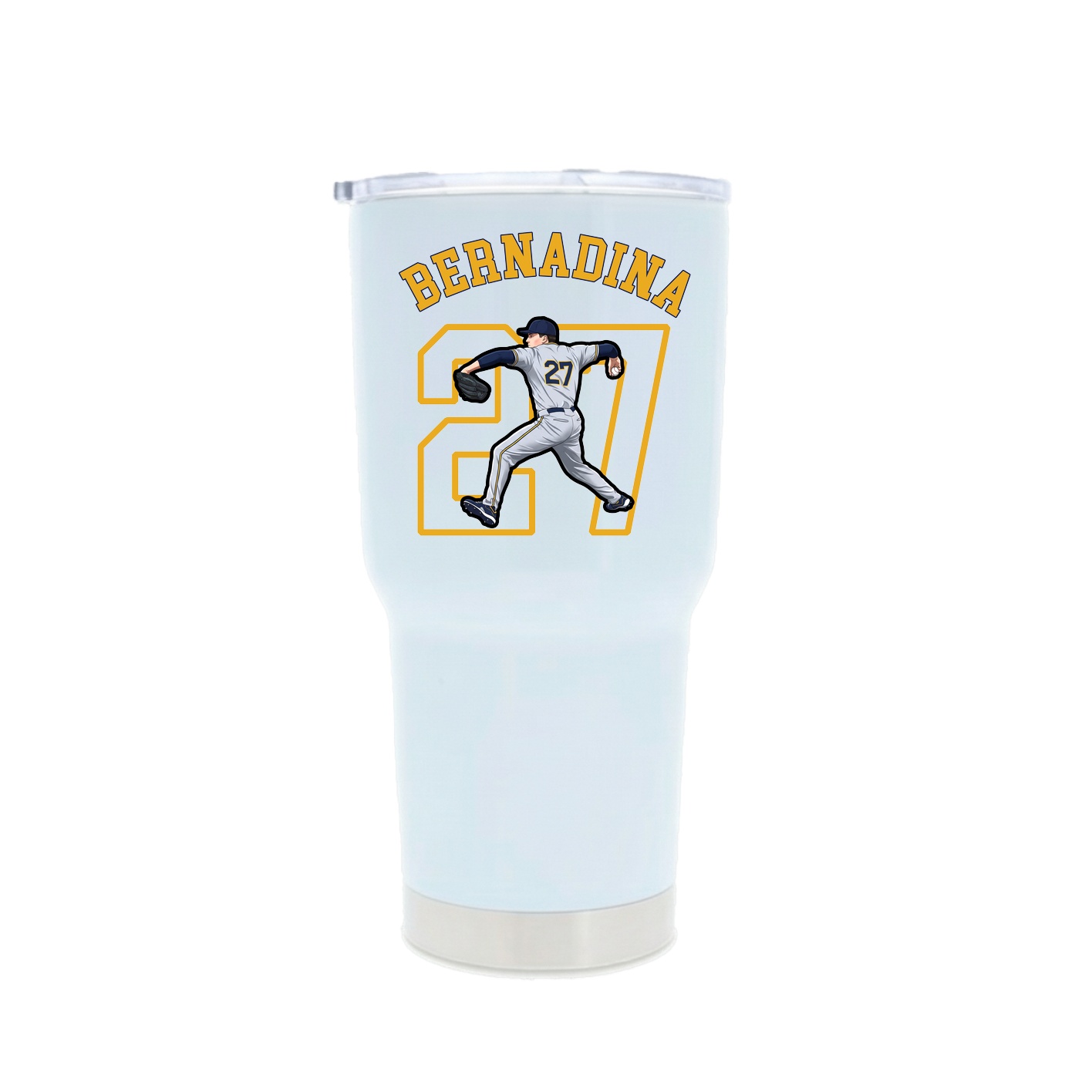 30oz Stainless Steel Tumbler — Shirsey Arch in White