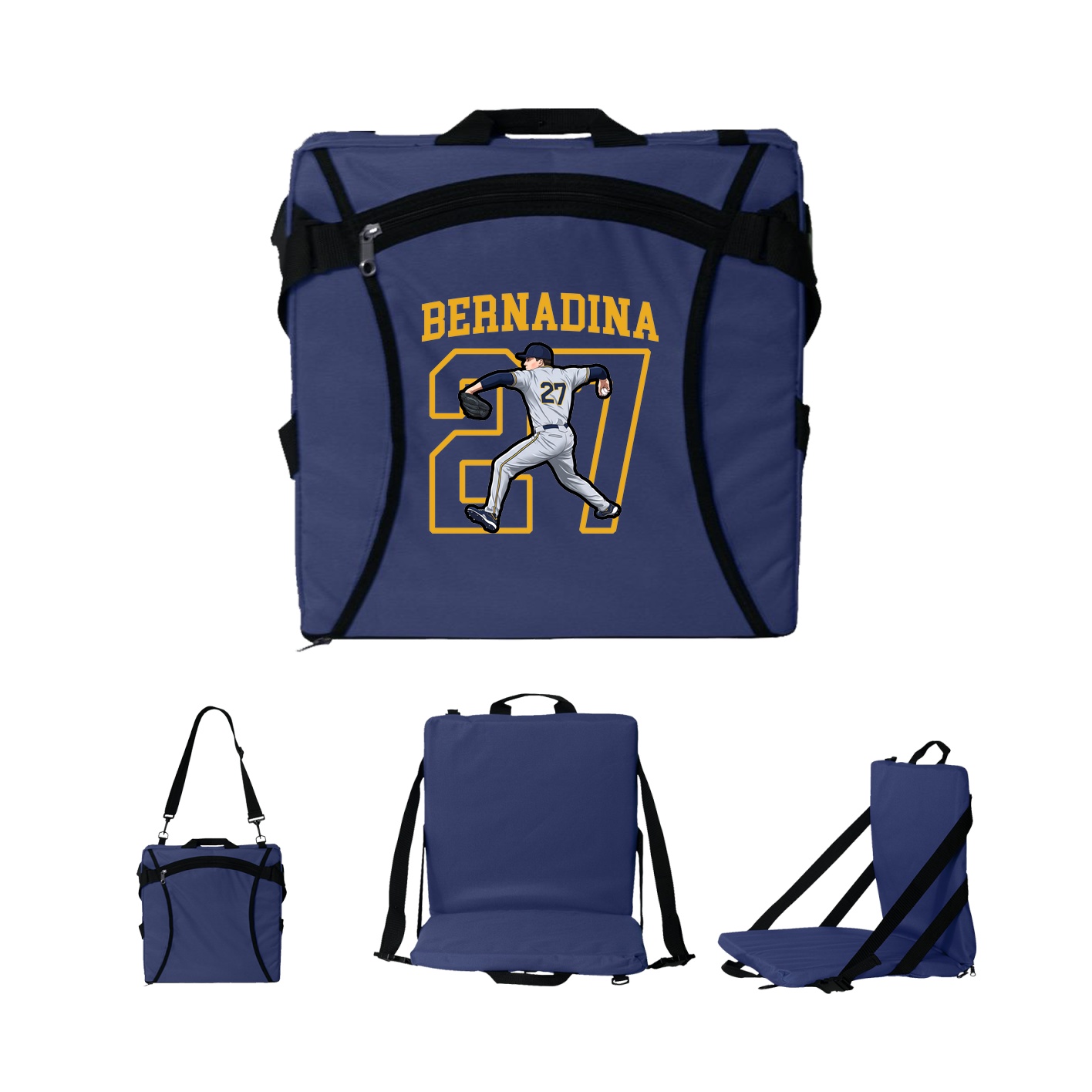 Folding Stadium Seat — Shirsey in Navy