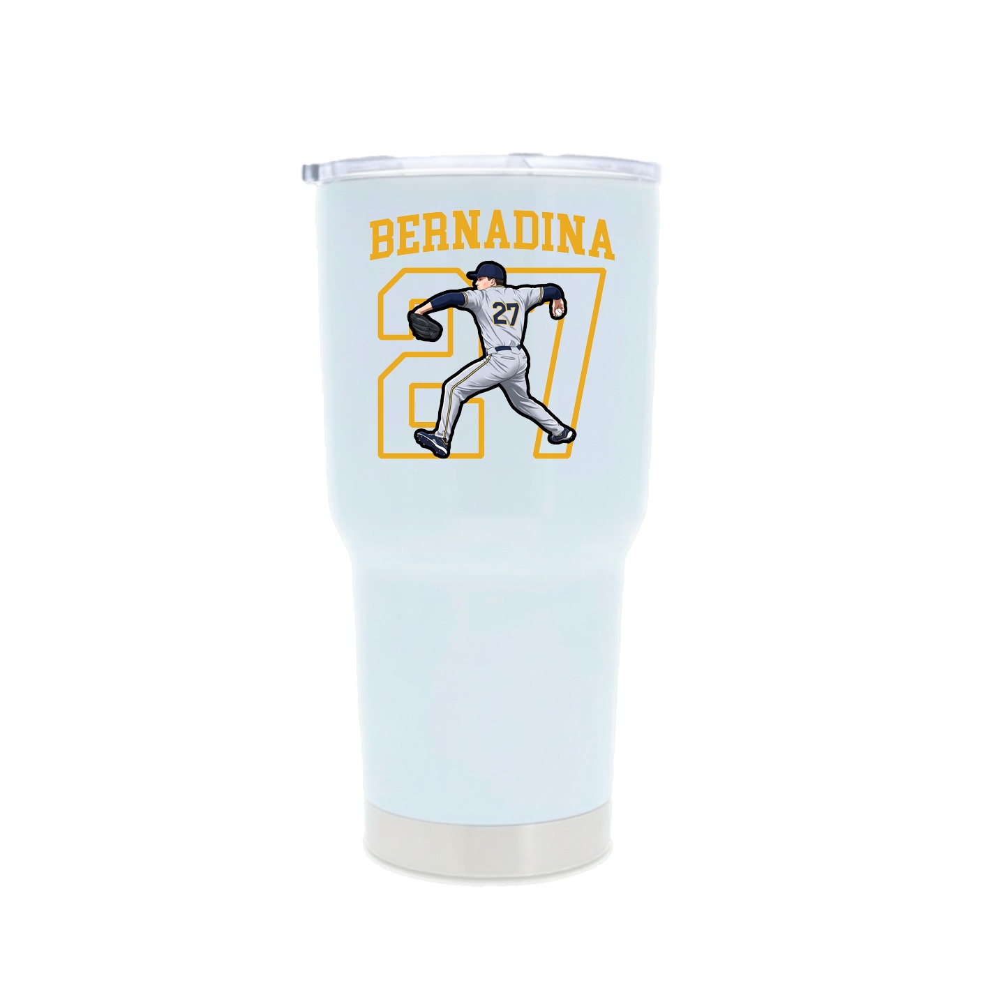 30oz Stainless Steel Tumbler — Shirsey in White