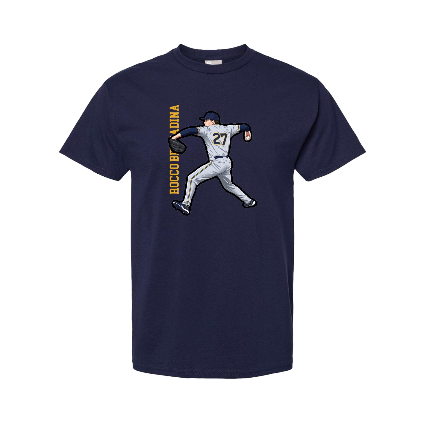 Youth Tee — Name Vertical in Navy