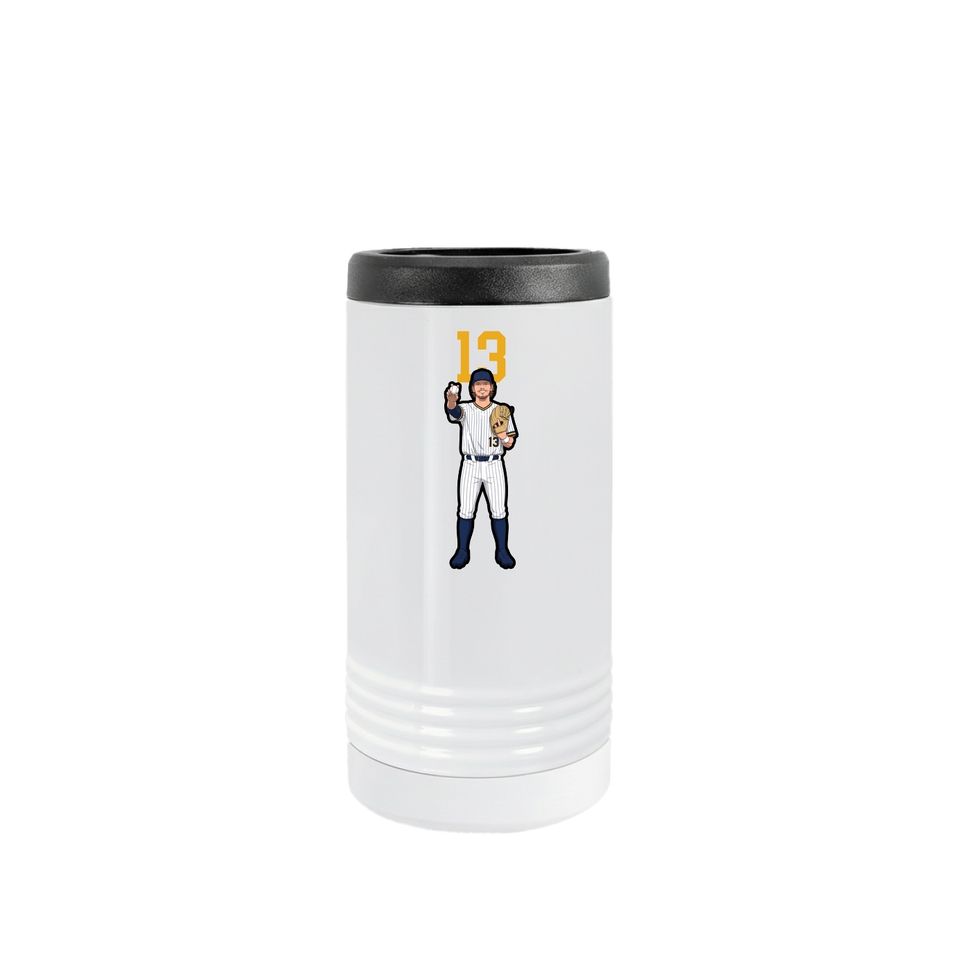 Slim Beverage Holder — Number Top in White