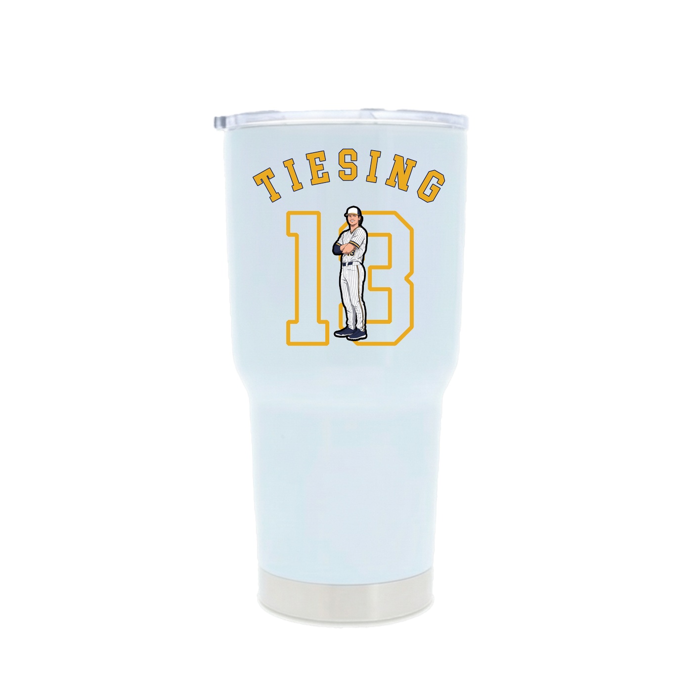 30oz Stainless Steel Tumbler — Shirsey Arch in White