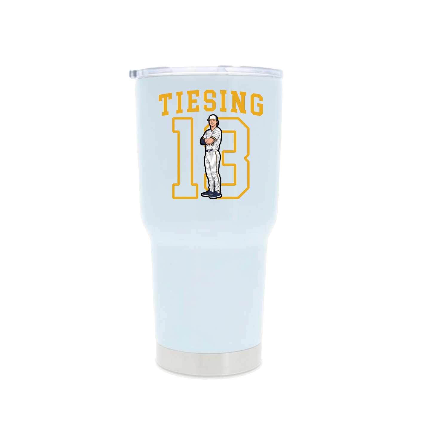 30oz Stainless Steel Tumbler — Shirsey in White