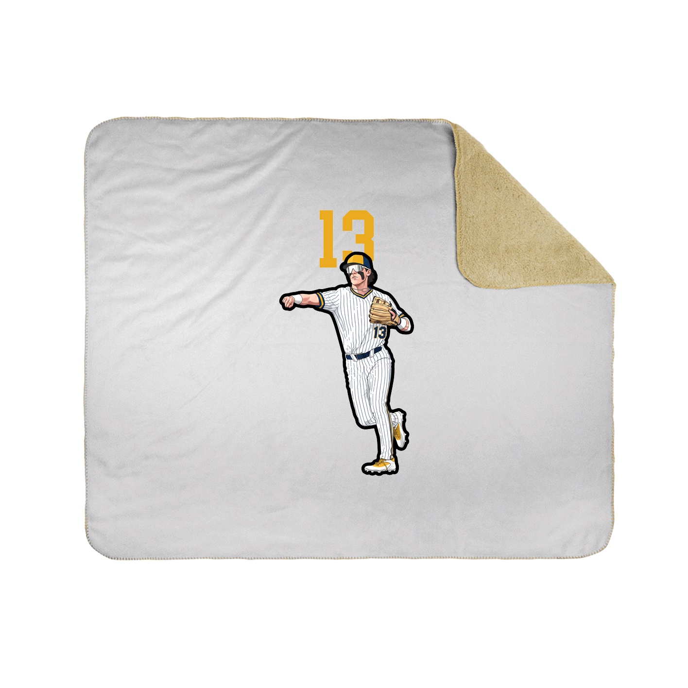 Throw Blanket — Number Top in White