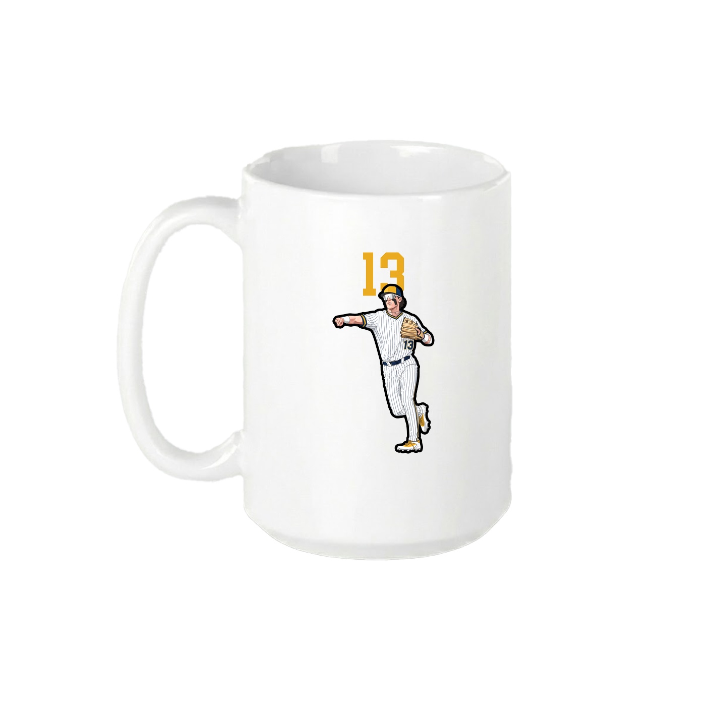 15oz Coffee Mug — Number Top in White