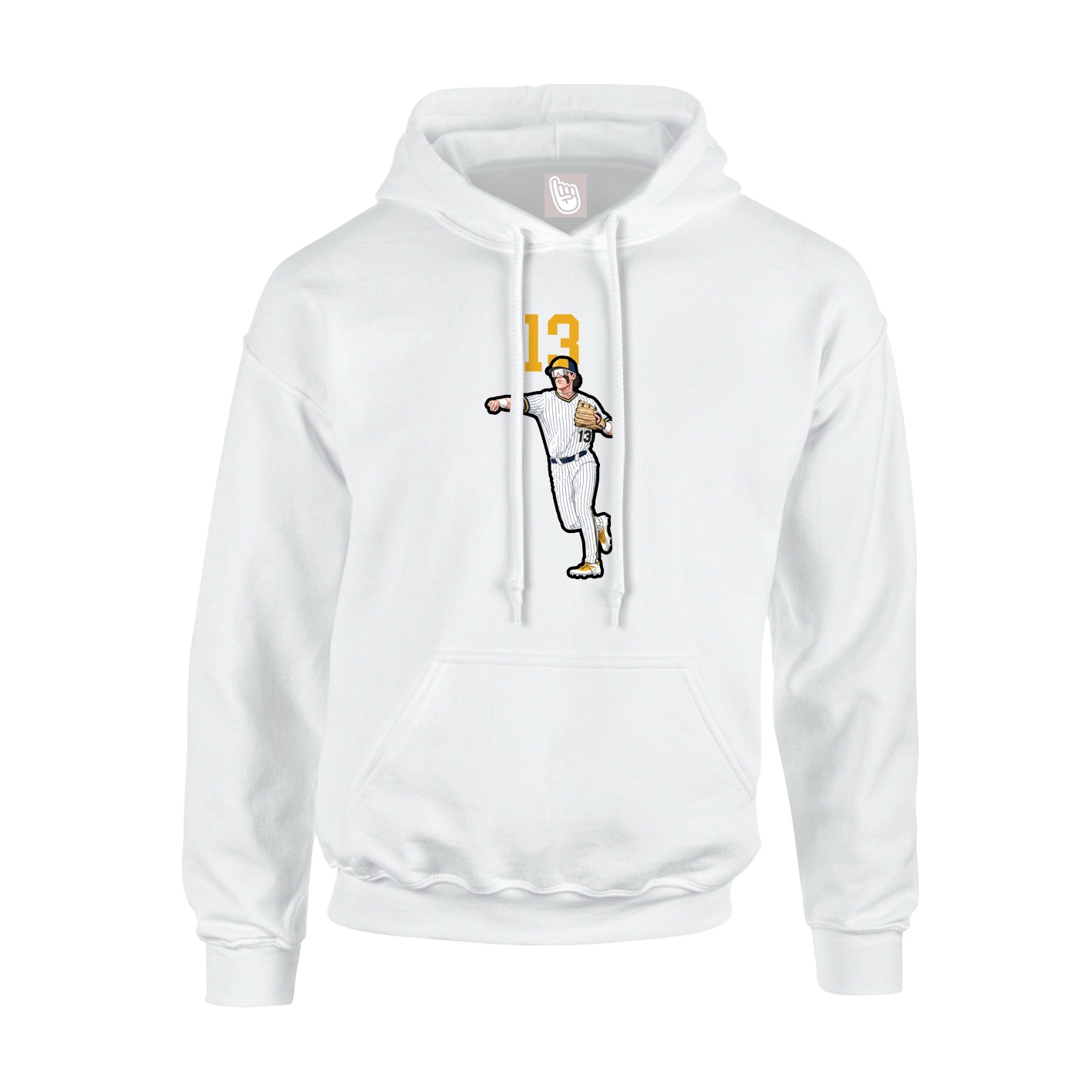 Hoodie — Number Top in White
