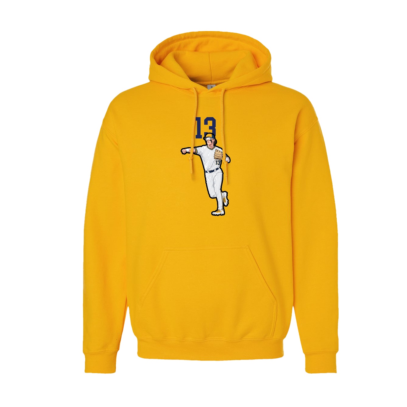 Youth Hoodie — Number Top in Gold