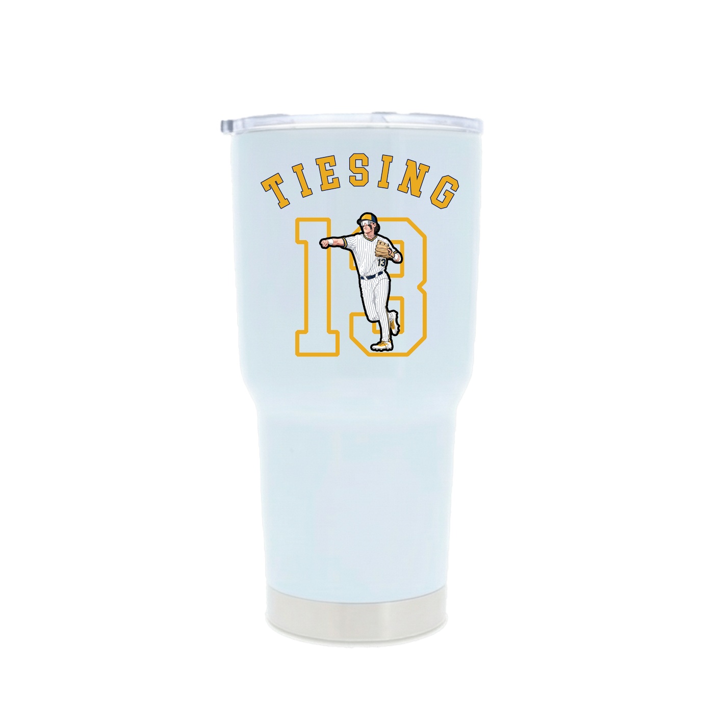 30oz Stainless Steel Tumbler — Shirsey Arch in White
