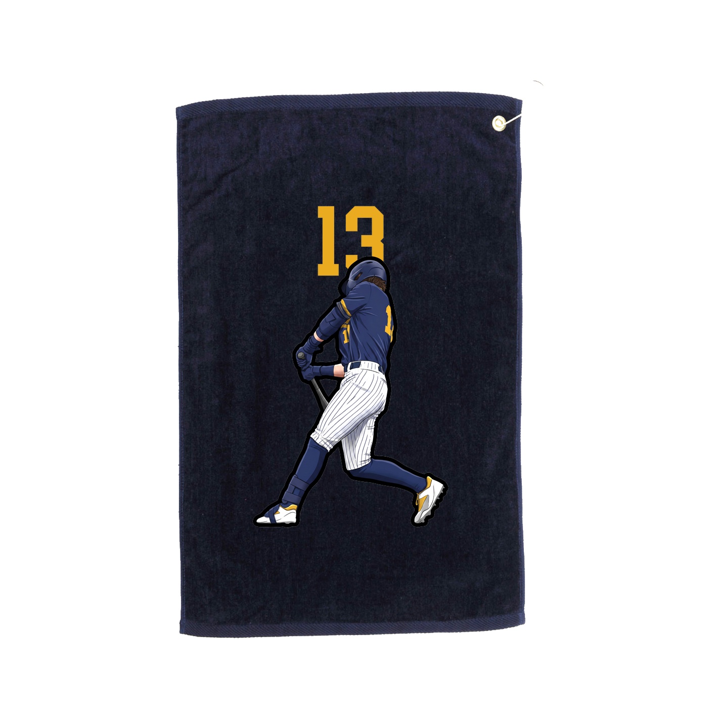 Golf Towel — Number Top in Navy
