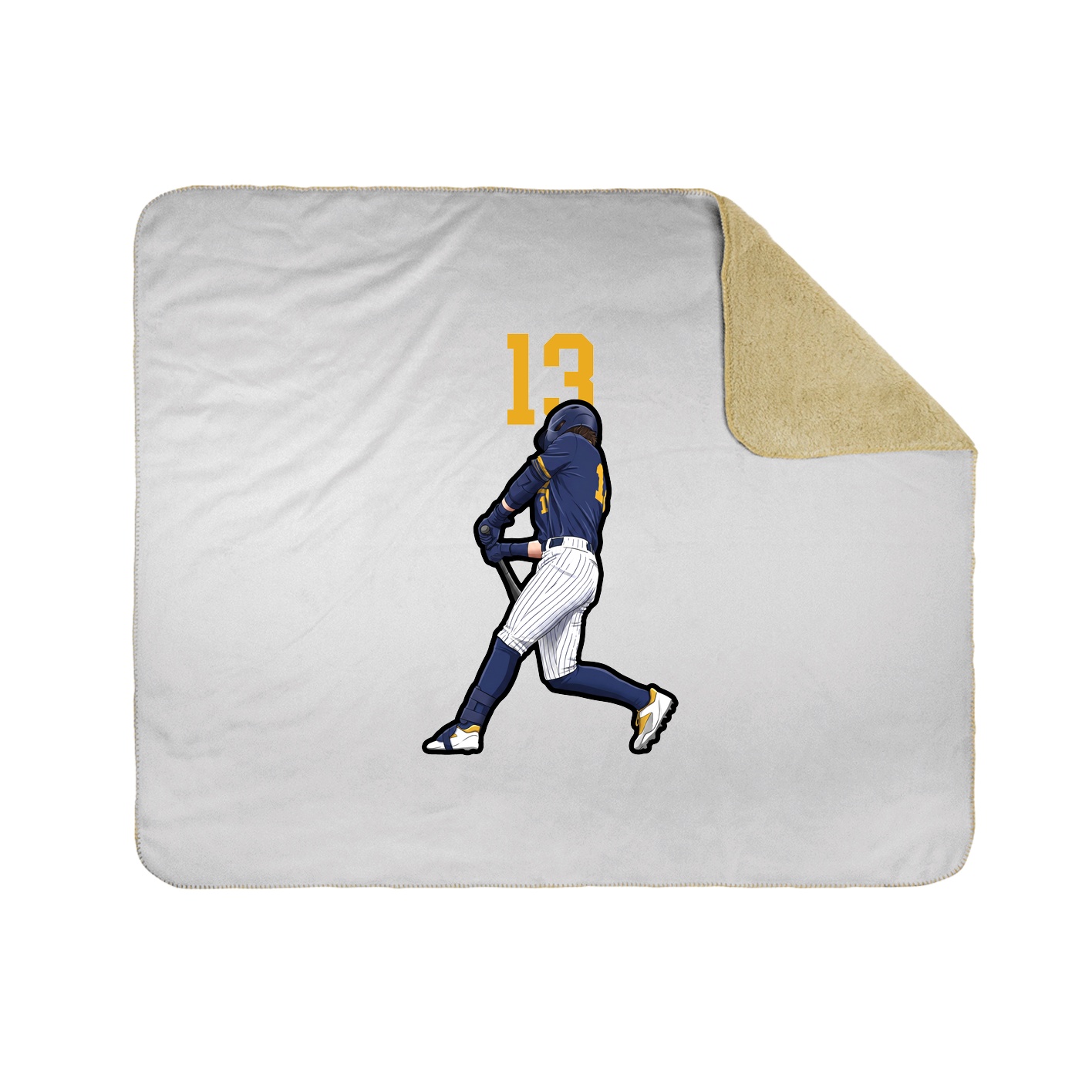 Throw Blanket — Number Top in White