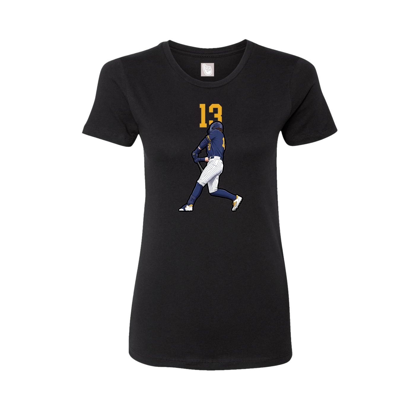 Womens Tee — Number Top in Black