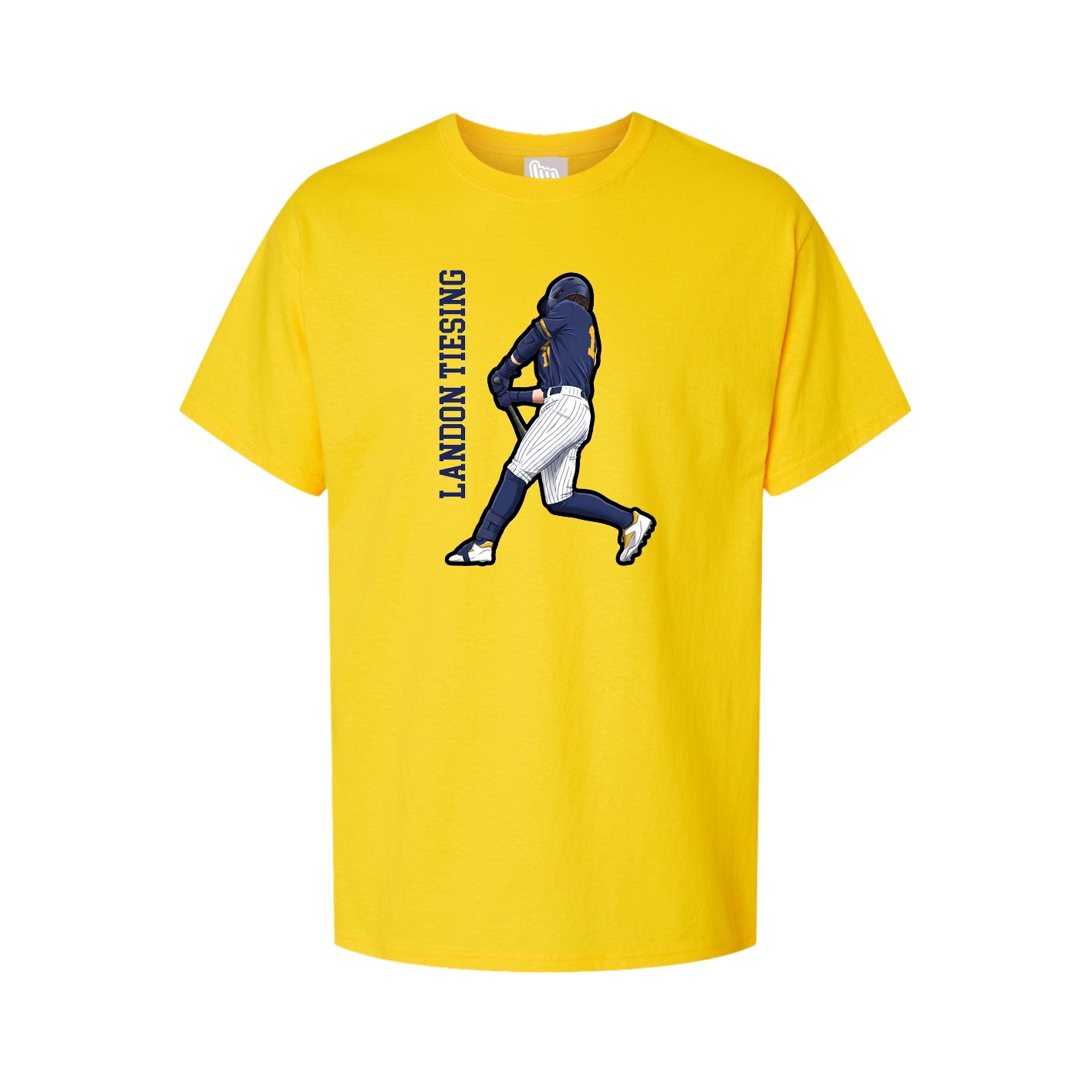 Youth Tee — Name Vertical in Gold