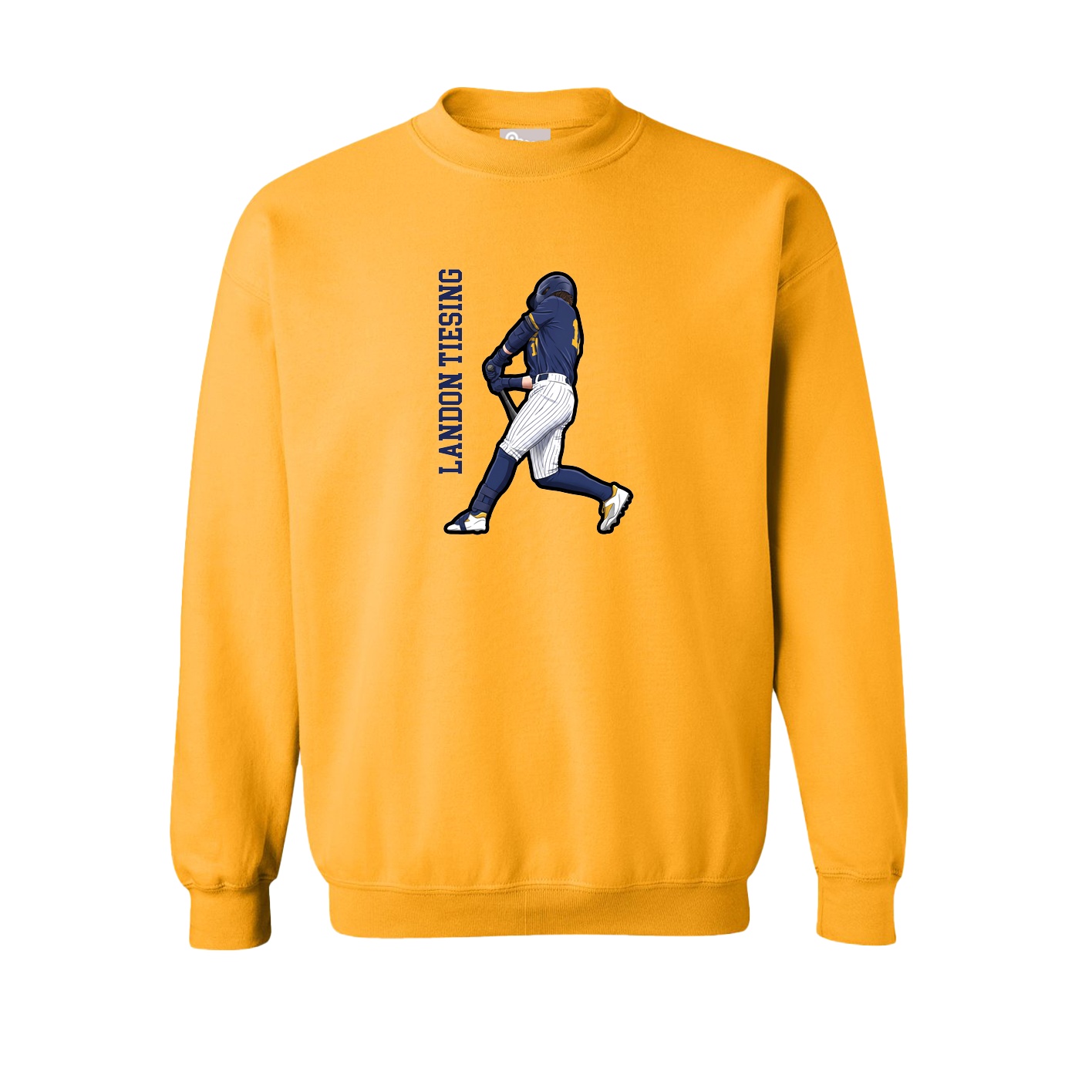 Fleece Crew — Name Vertical in Gold