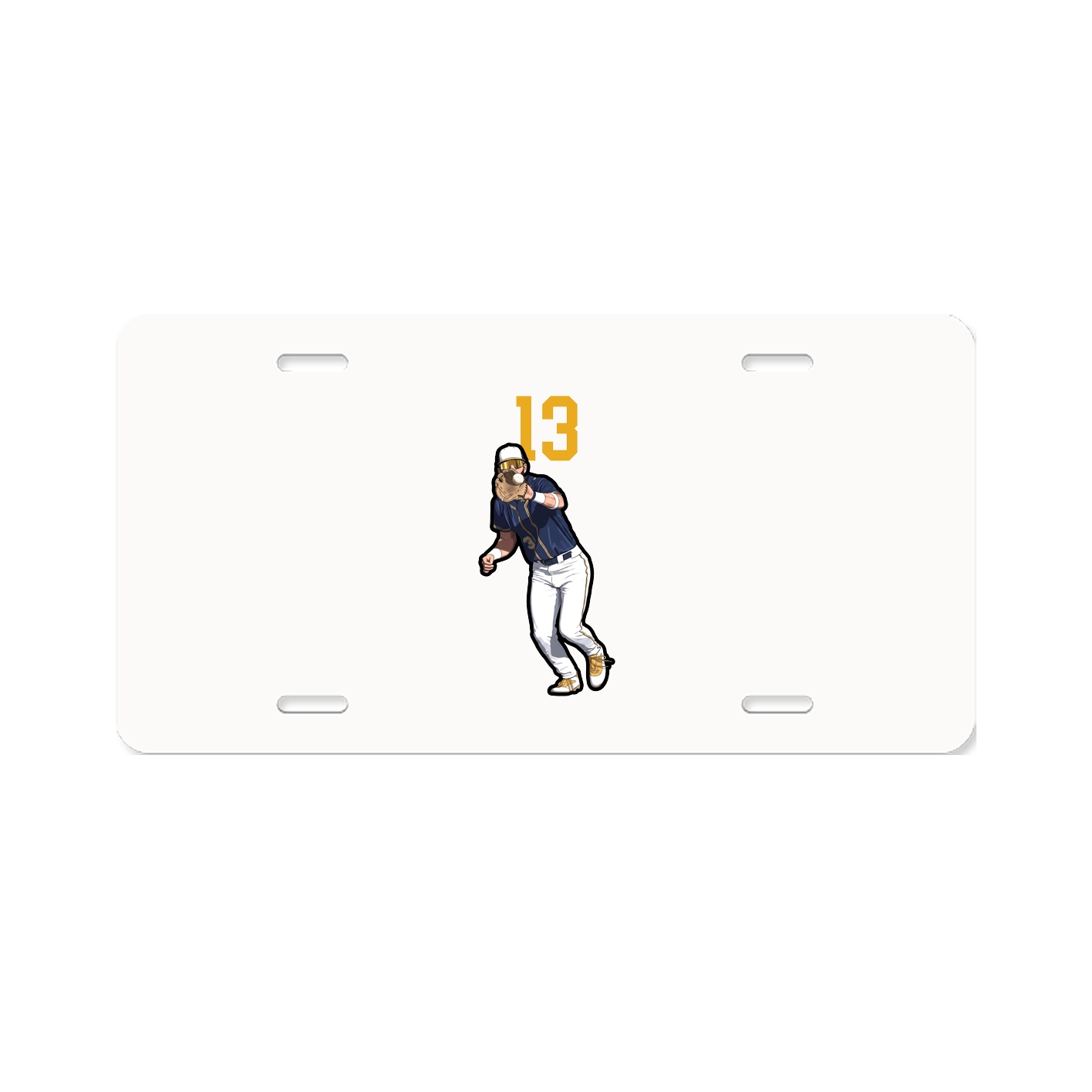 License Plate — Number Top in Classic