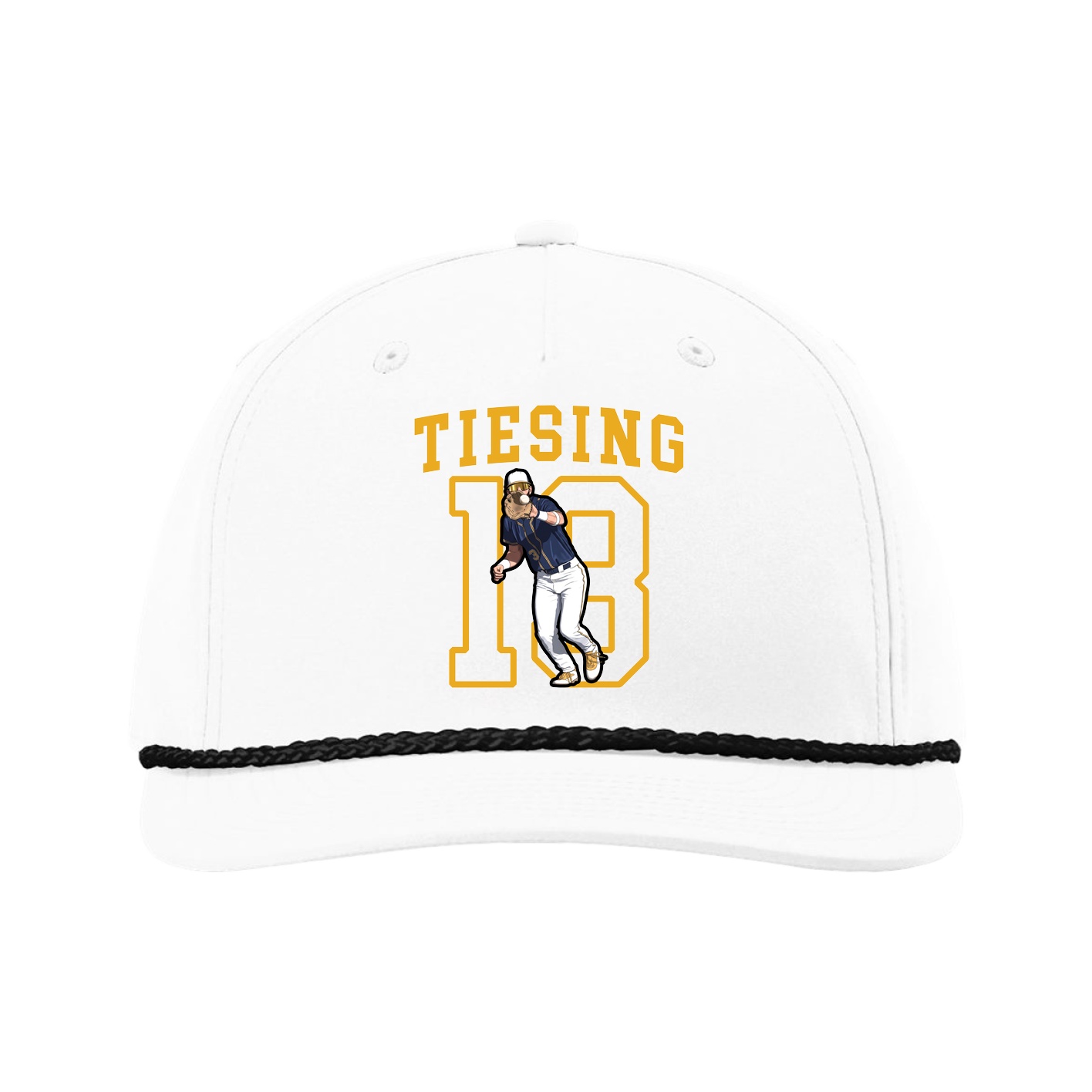 Five-Panel Classic Rope Cap — Shirsey in White