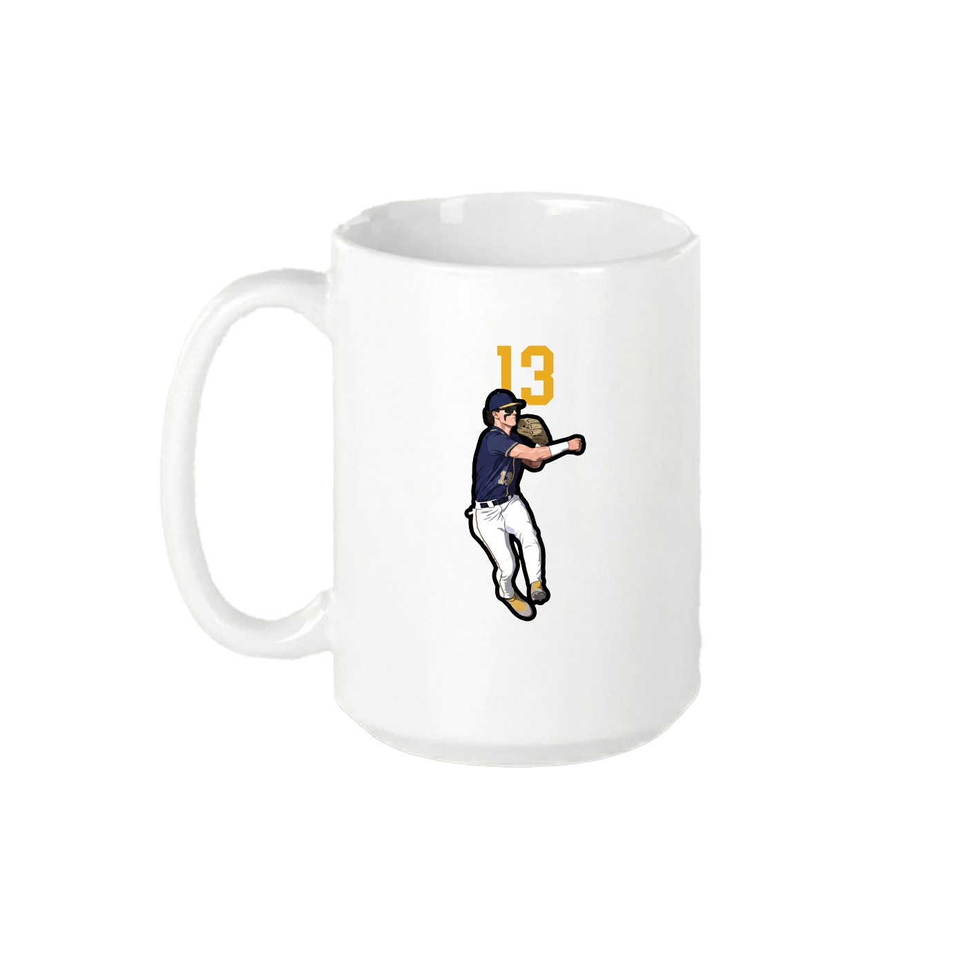 15oz Coffee Mug — Number Top in White