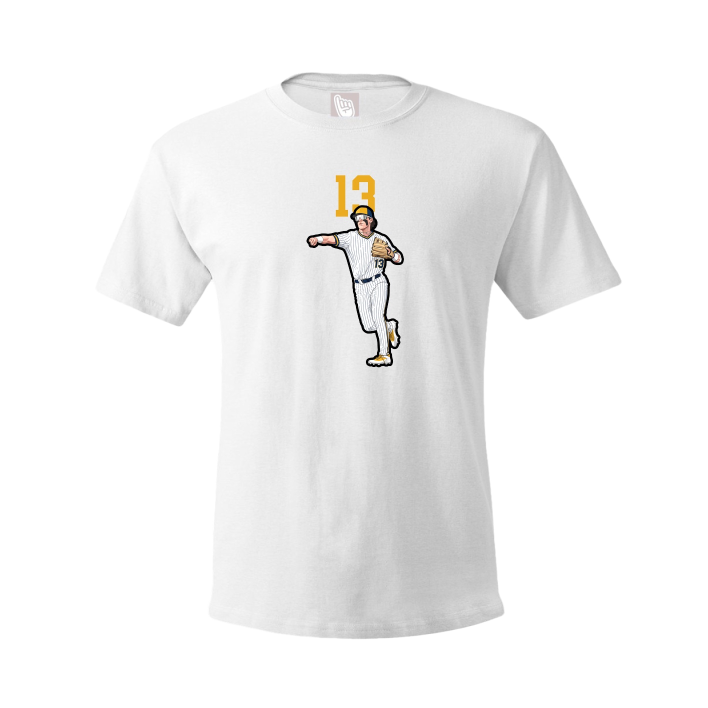 Youth Tee — Number Top in White