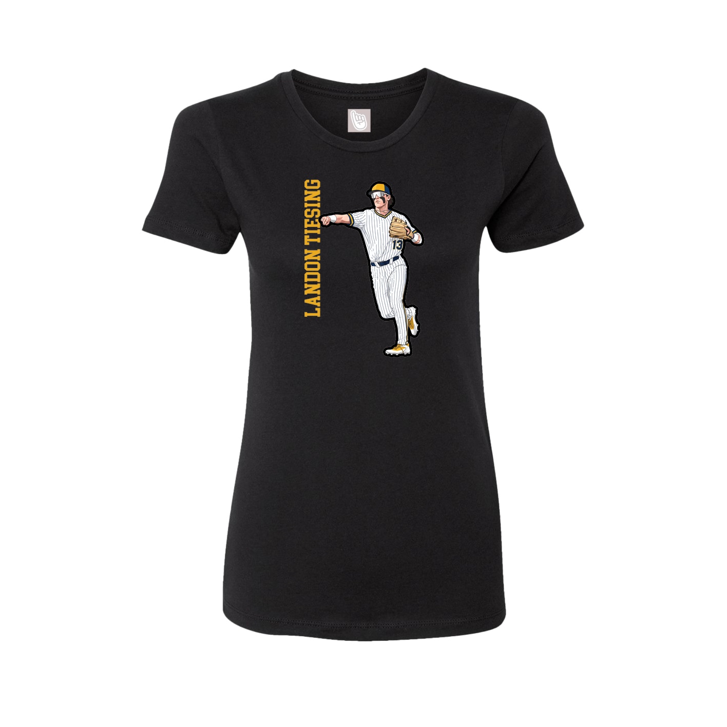 Womens Tee — Name Vertical in Black
