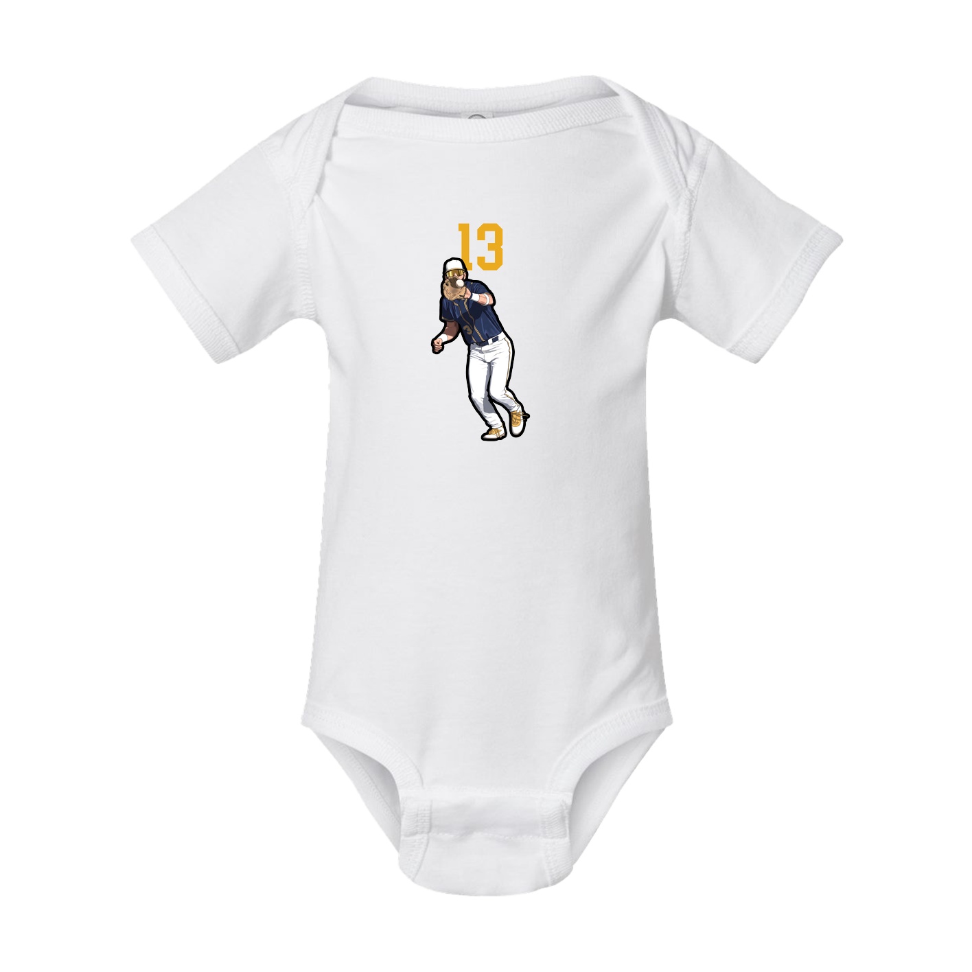 Baby Onesie — Number Top in White
