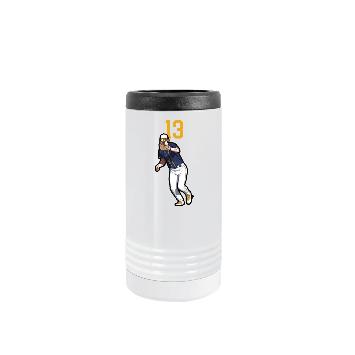 Slim Beverage Holder — Number Top in White