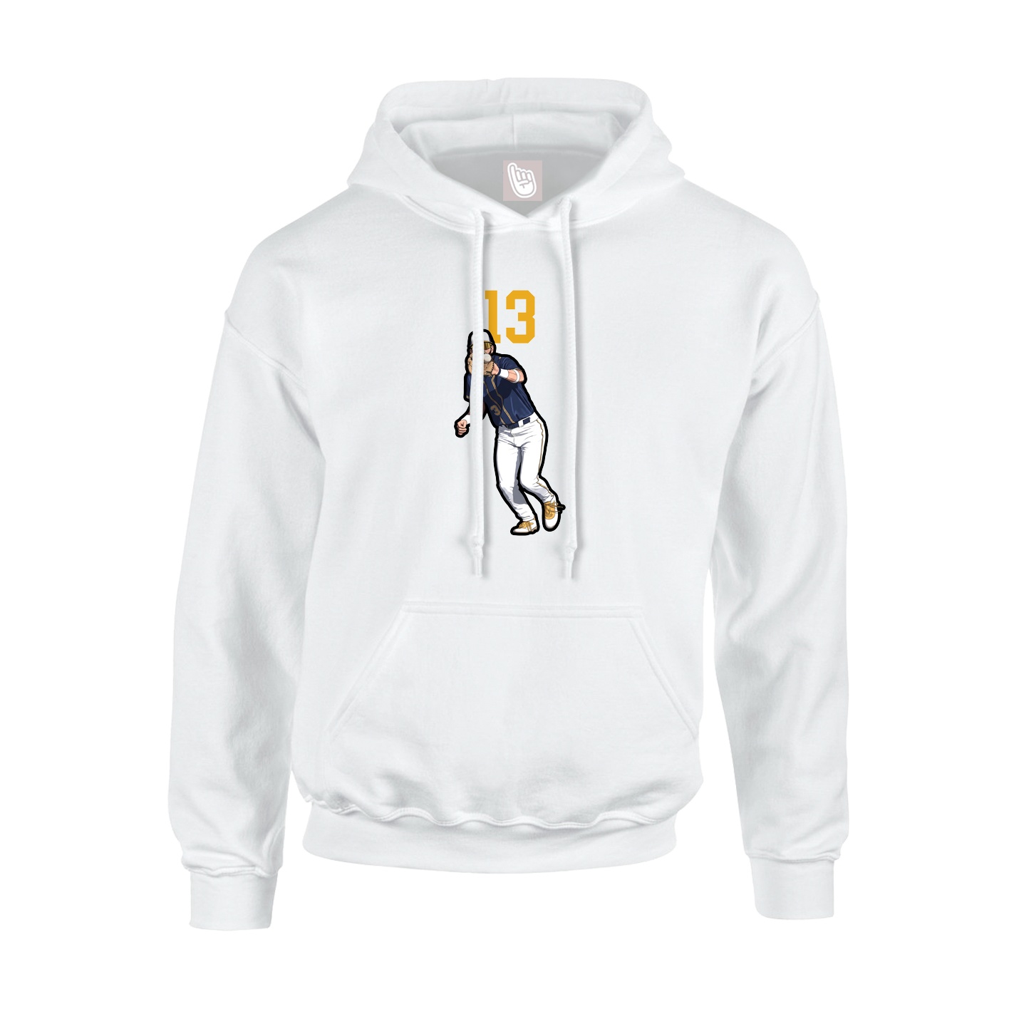 Hoodie — Number Top in White